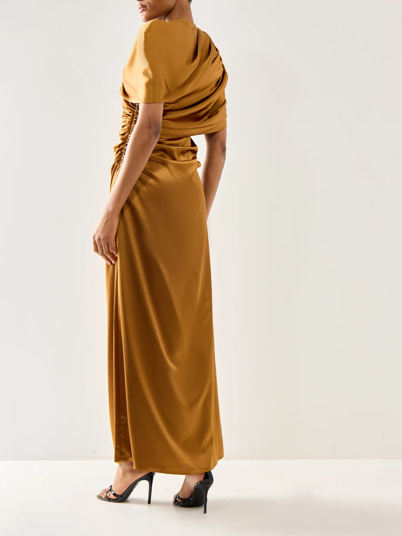 Cassia Draped Fitted Maxi Dress - Image 5
