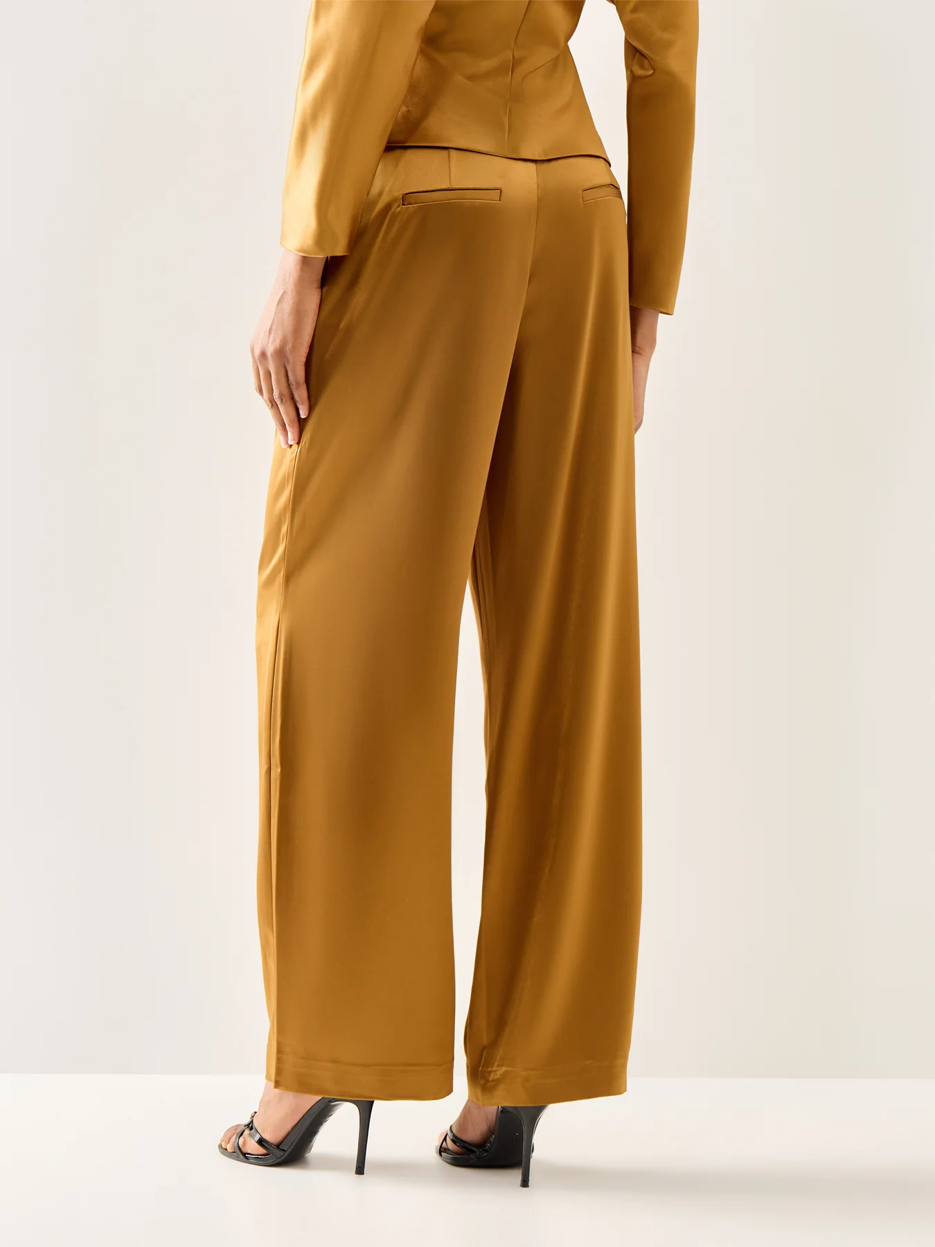 Sarah Elastic Waist Satin Pants - Image 5