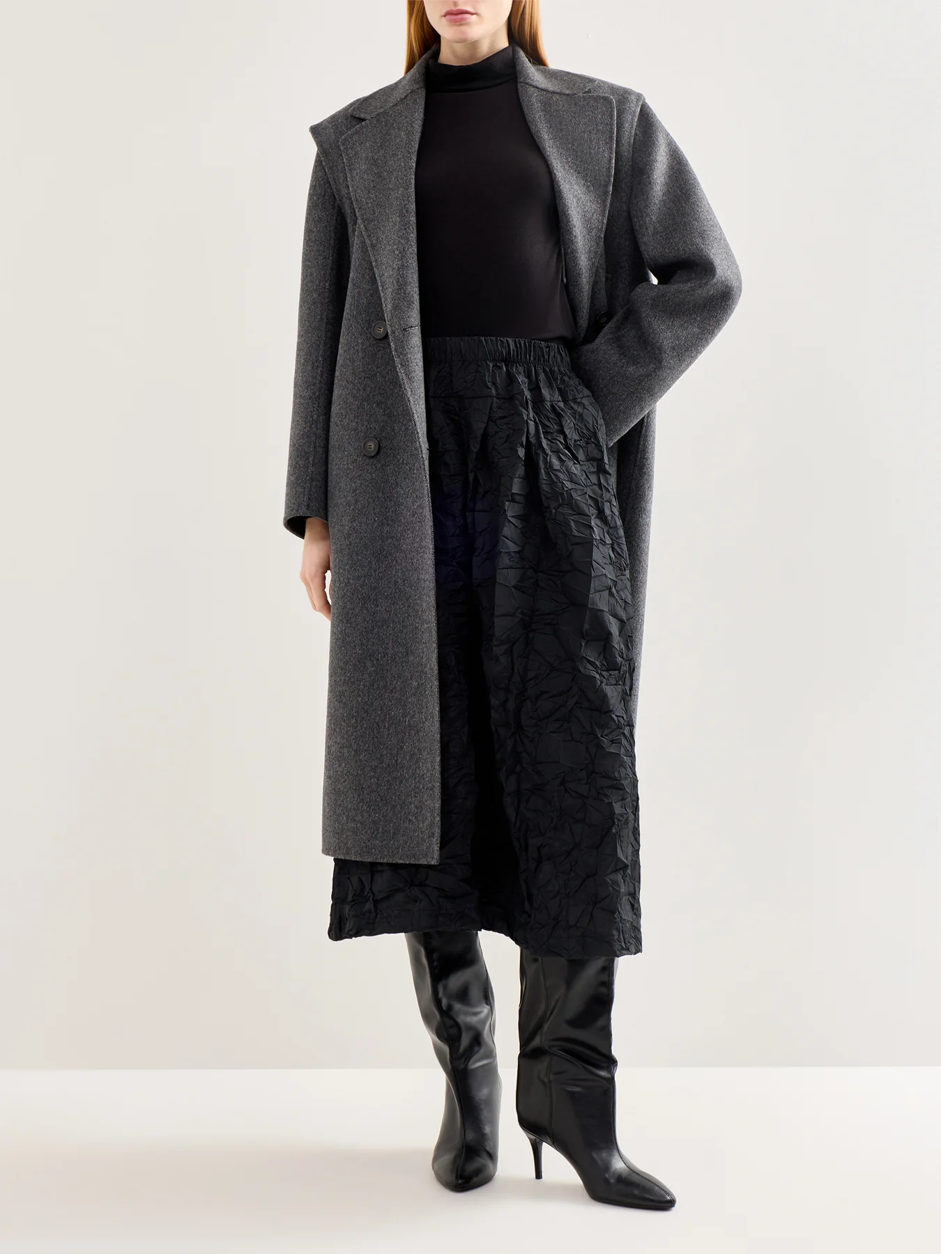 Taffeta Maxi Skirt Black - Image 2