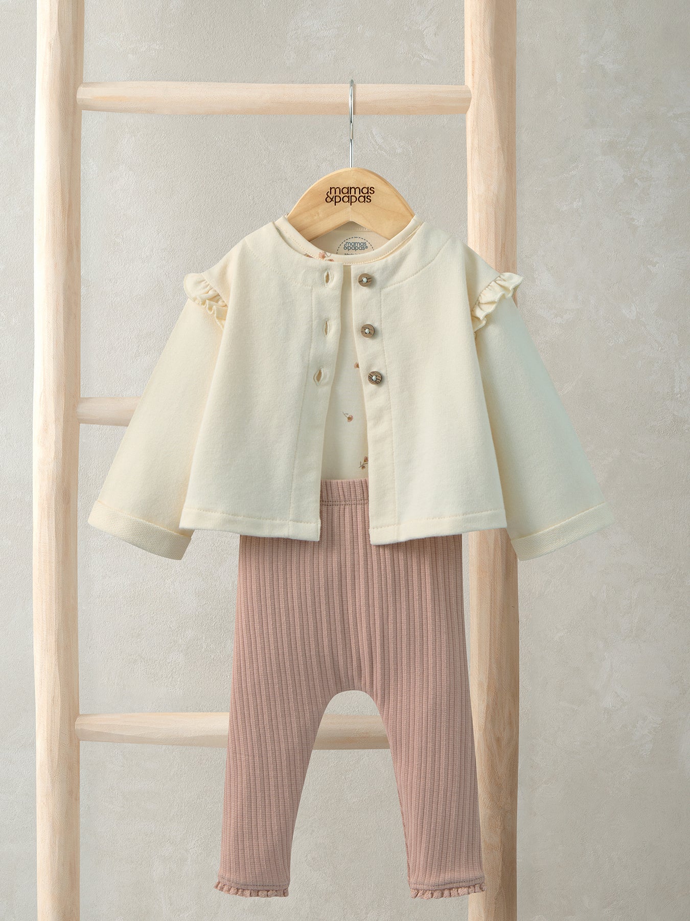 Baby Three Piece Jacket Set Pink - Image 2