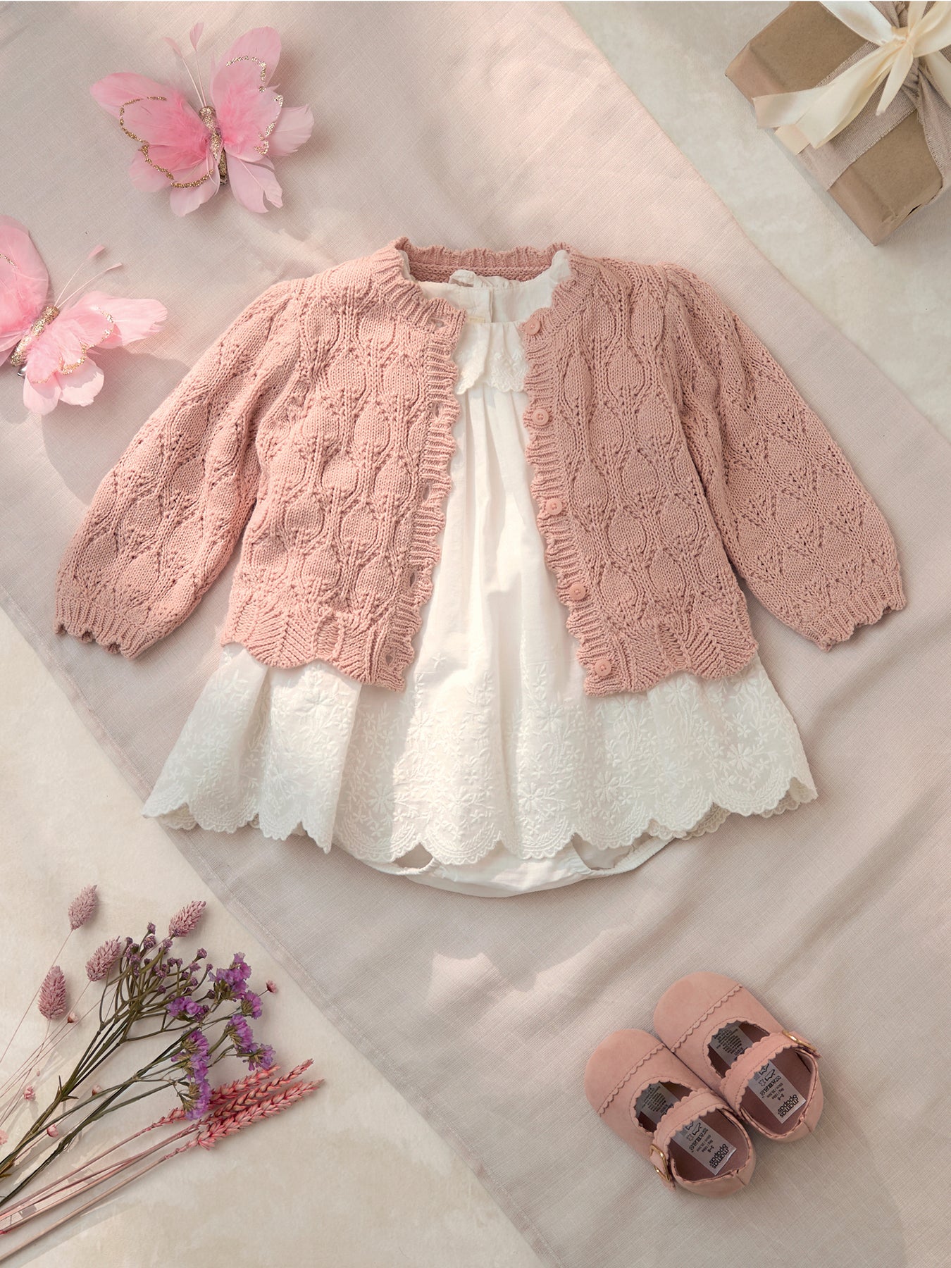Baby Bodysuit Dress Grey - Image 4
