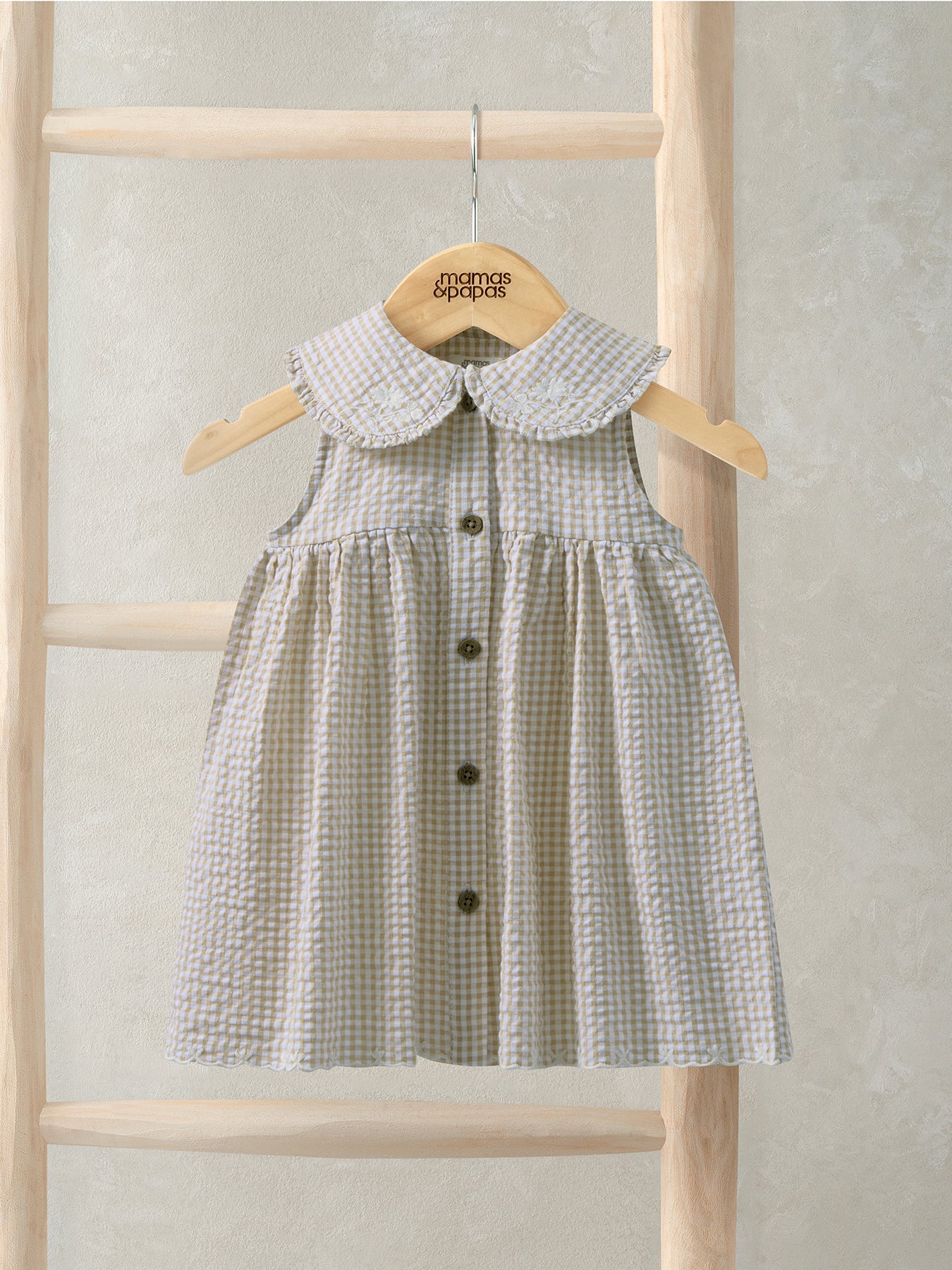 Baby Gingham Dress Pink - Image 2