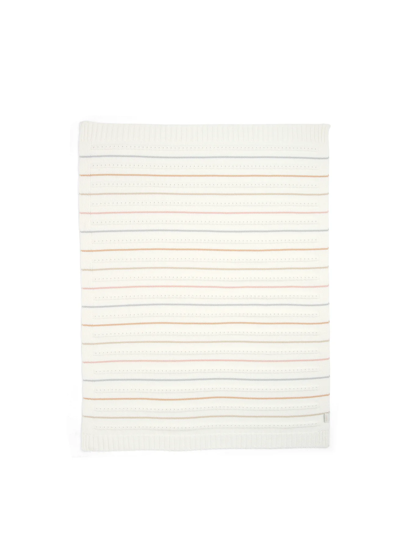 Knitted Blanket Neutral Stripe - Image 4