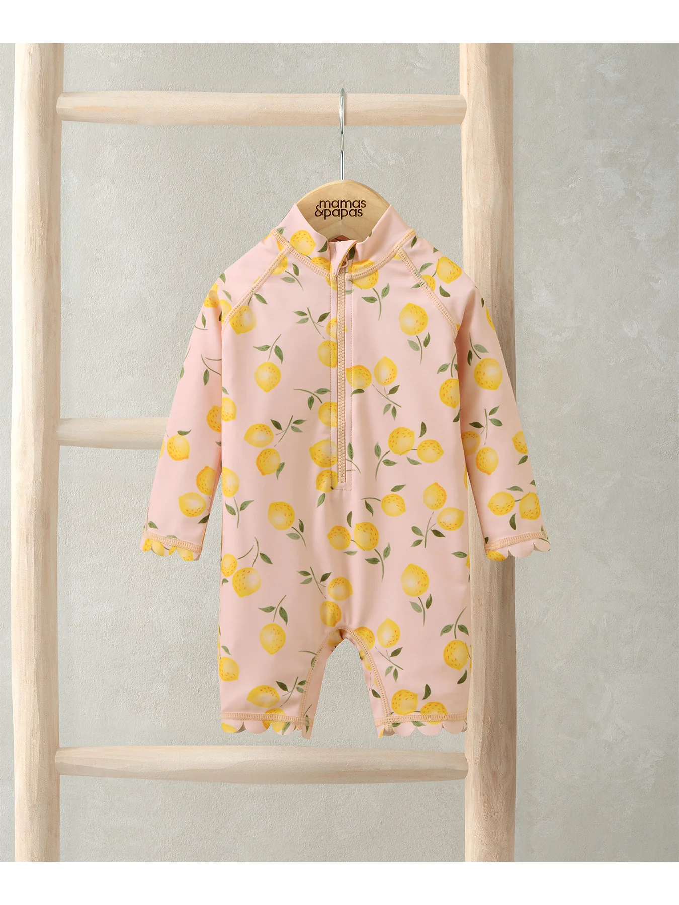 Baby Lemon Print Rashsuit Pink - Image 2