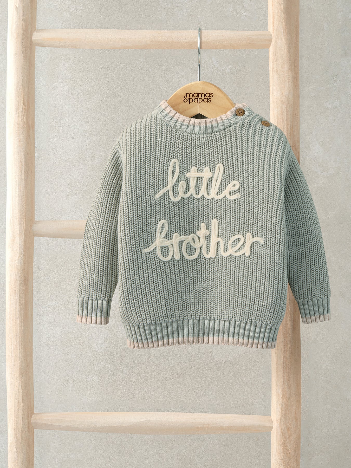 Baby Little Brother Jumper Green - Image 3
