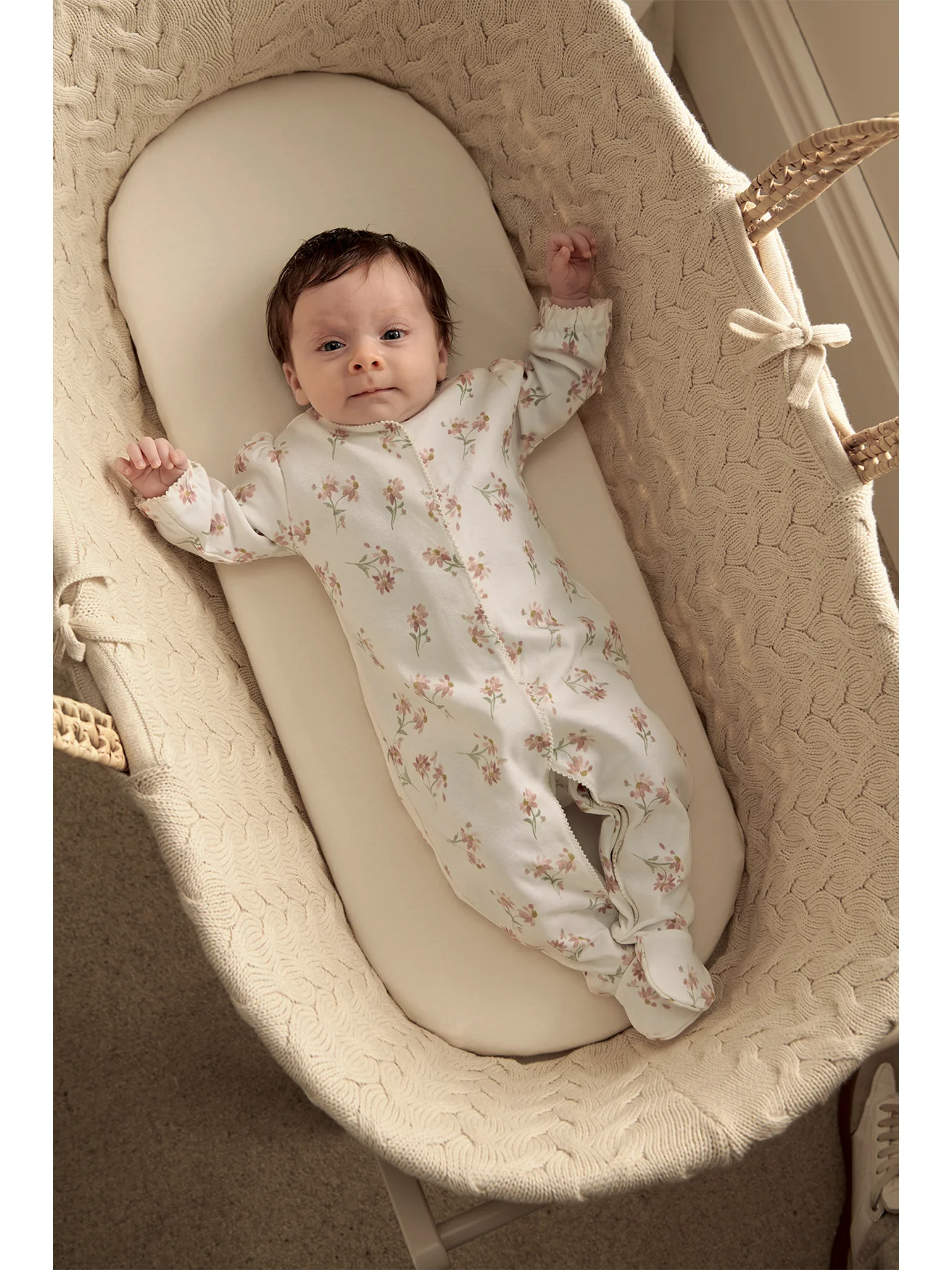 Baby Watercolour Floral All-In-One Pink - Image 3