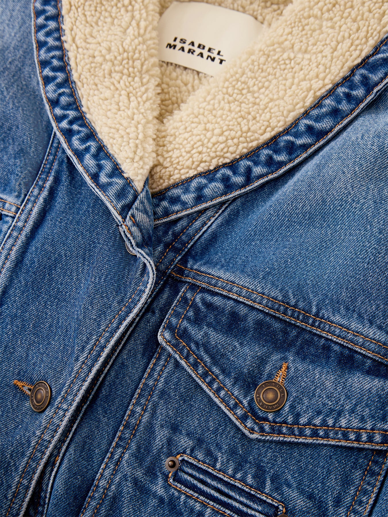 Pimia Oversized Denim Jacket Blue - Image 3