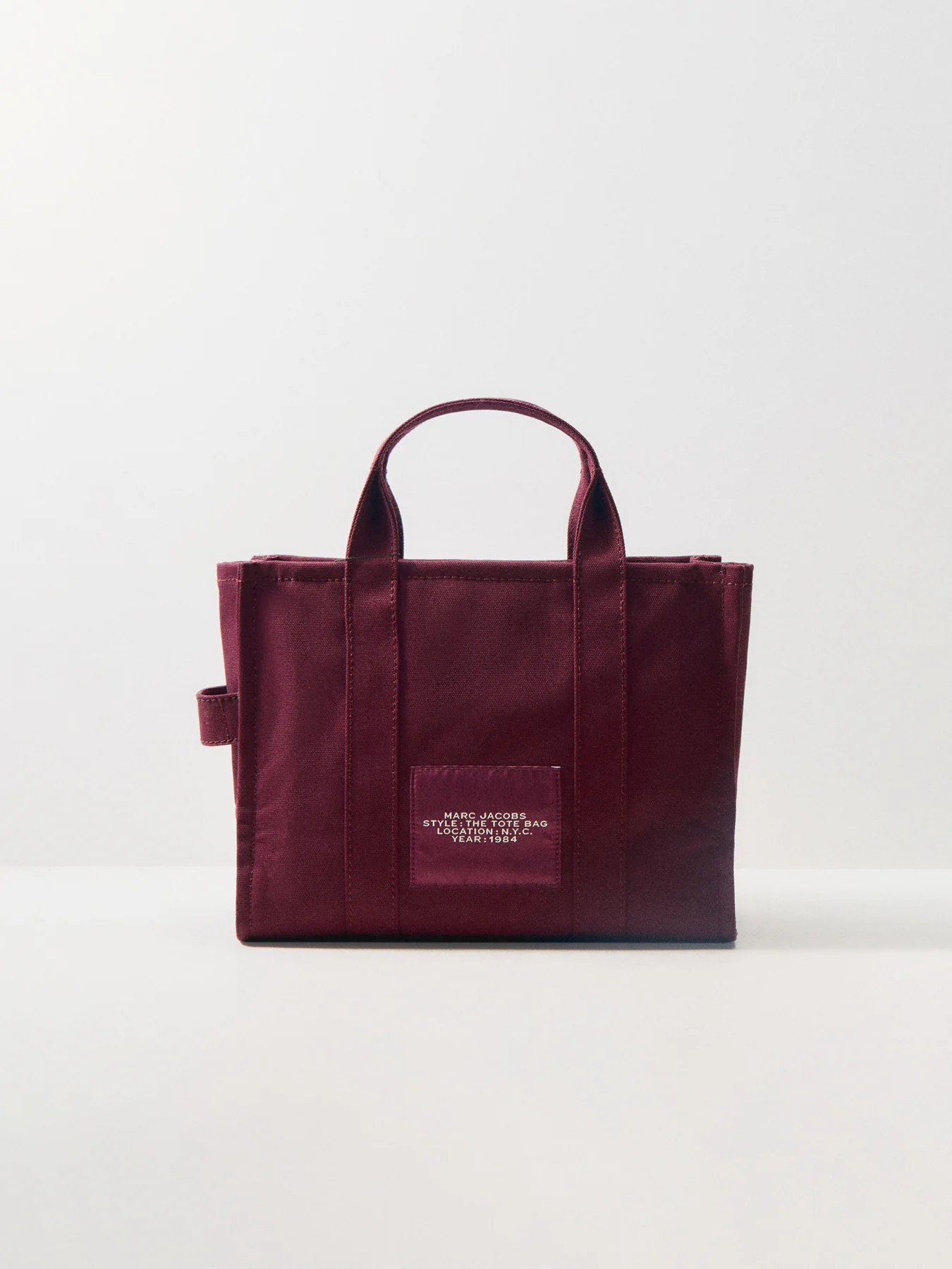 The Canvas Medium Tote Bag Dark Plum - Image 3