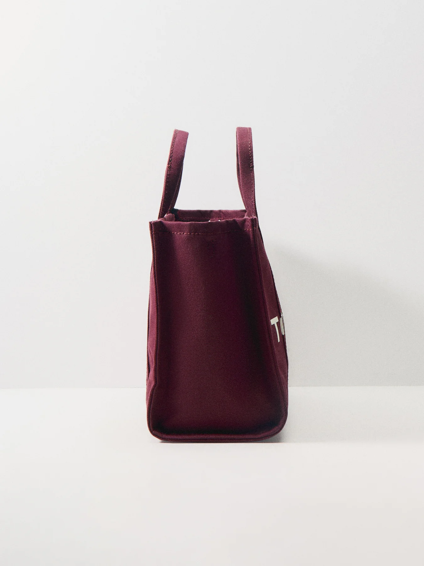 The Canvas Medium Tote Bag Dark Plum - Image 4
