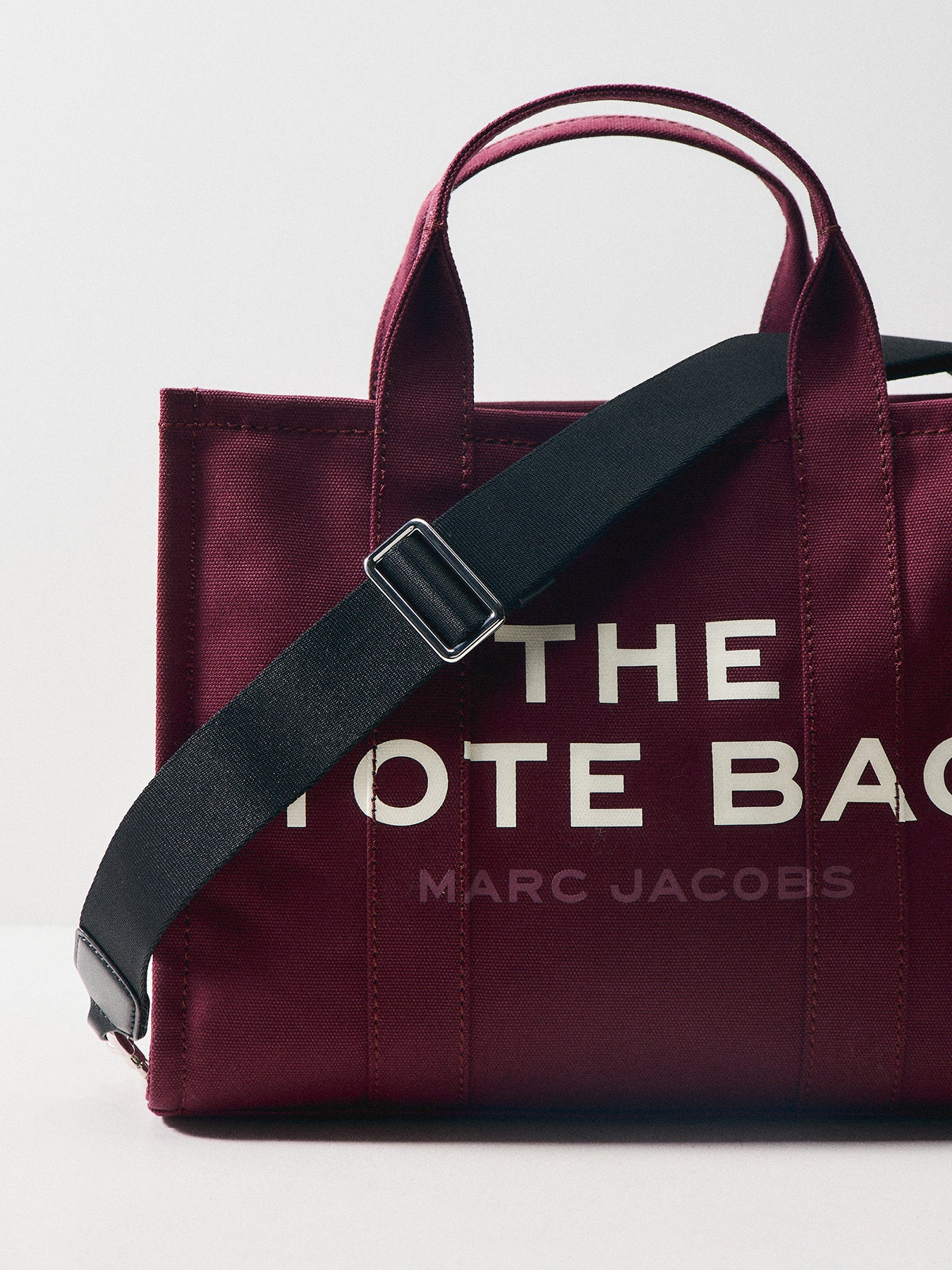 The Canvas Medium Tote Bag Dark Plum - Image 5