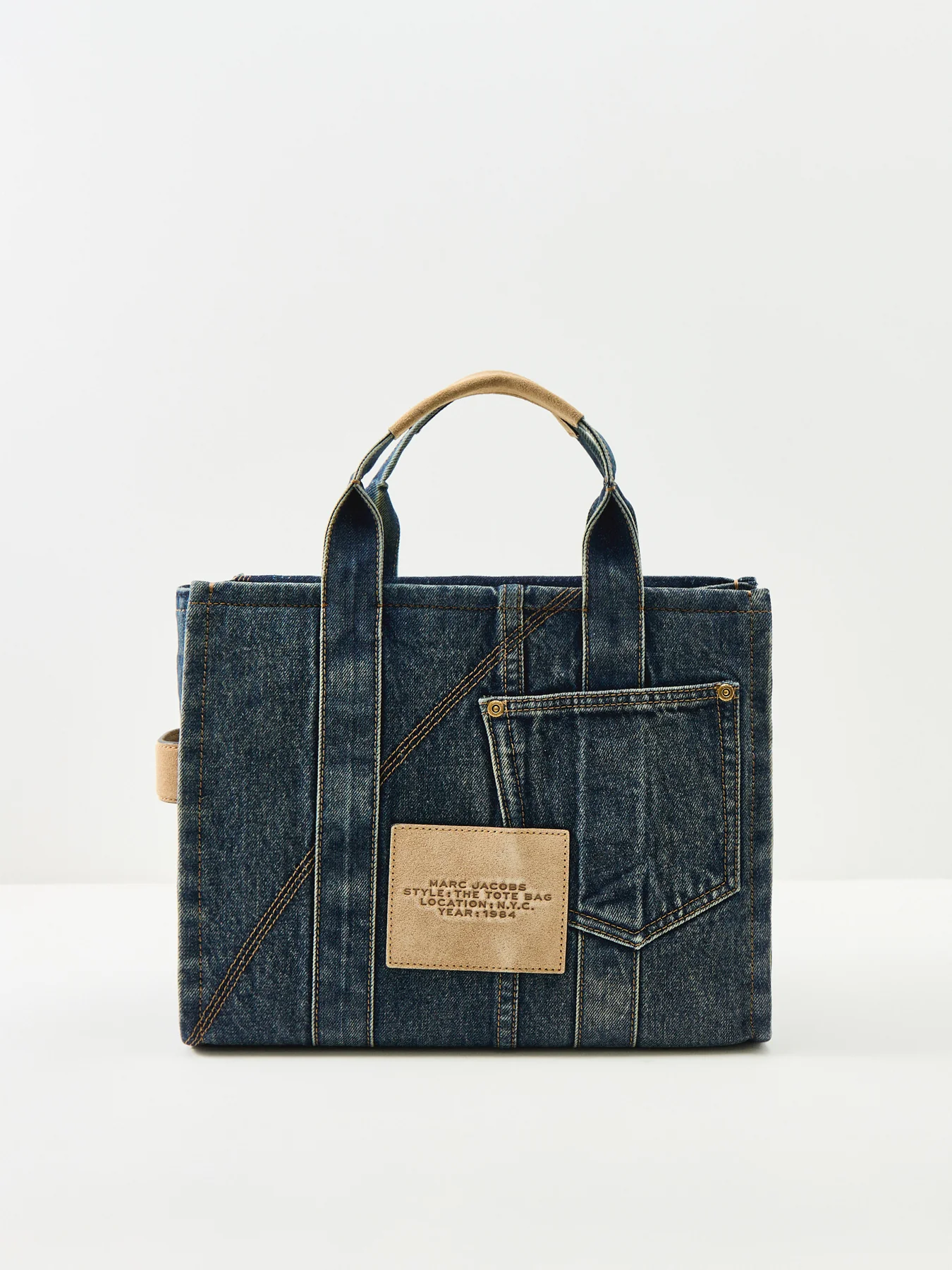 The Denim Suede Medium Tote Bag - Image 3