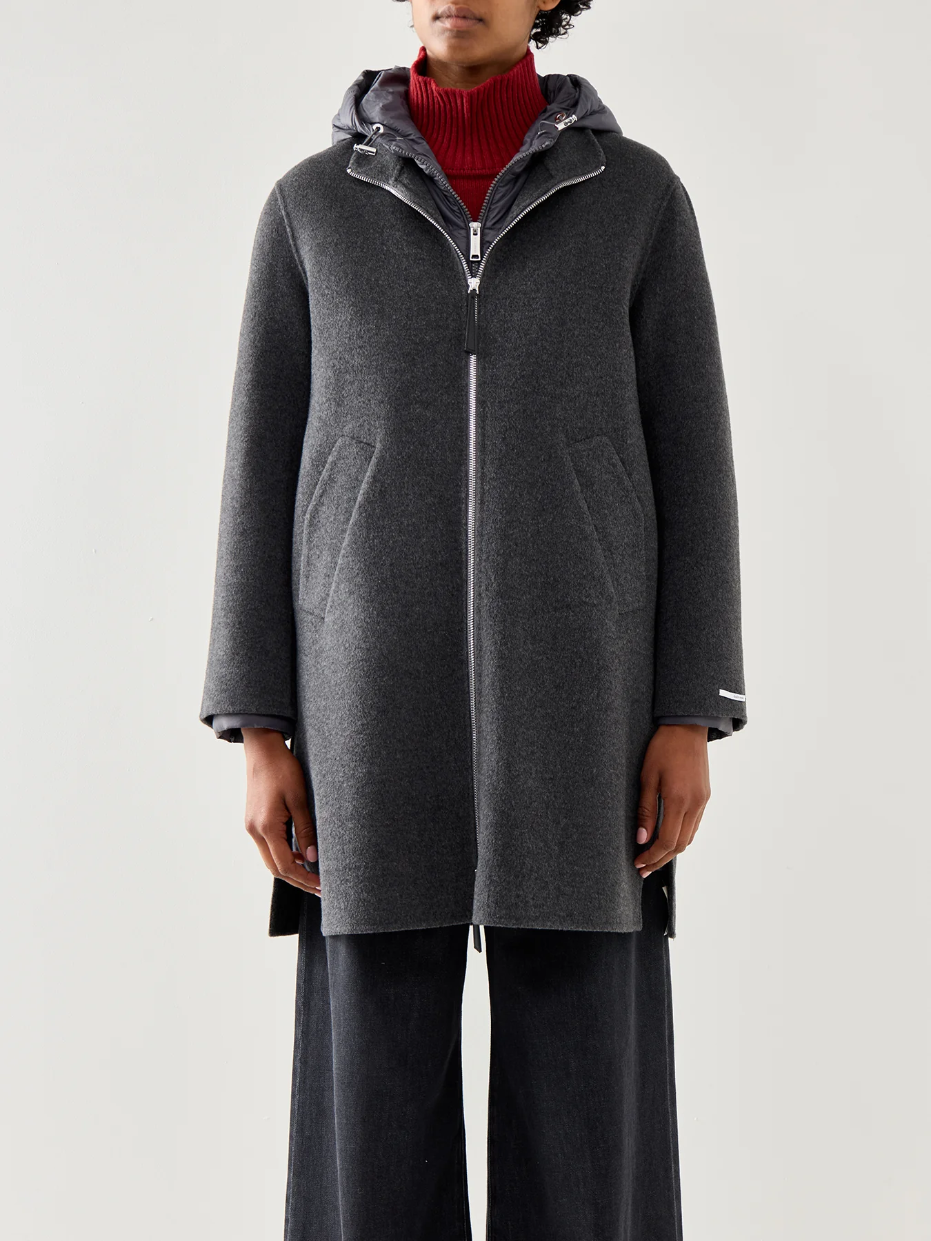 Marella Sport Moriana Coat With Hood Grey - Image 4