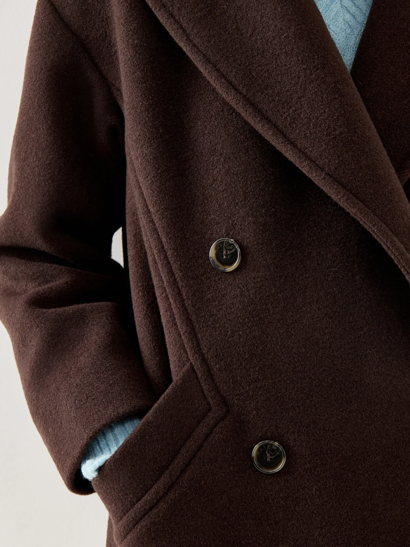 Sport Oggeri Short Double Breasted Coat Black - Image 3