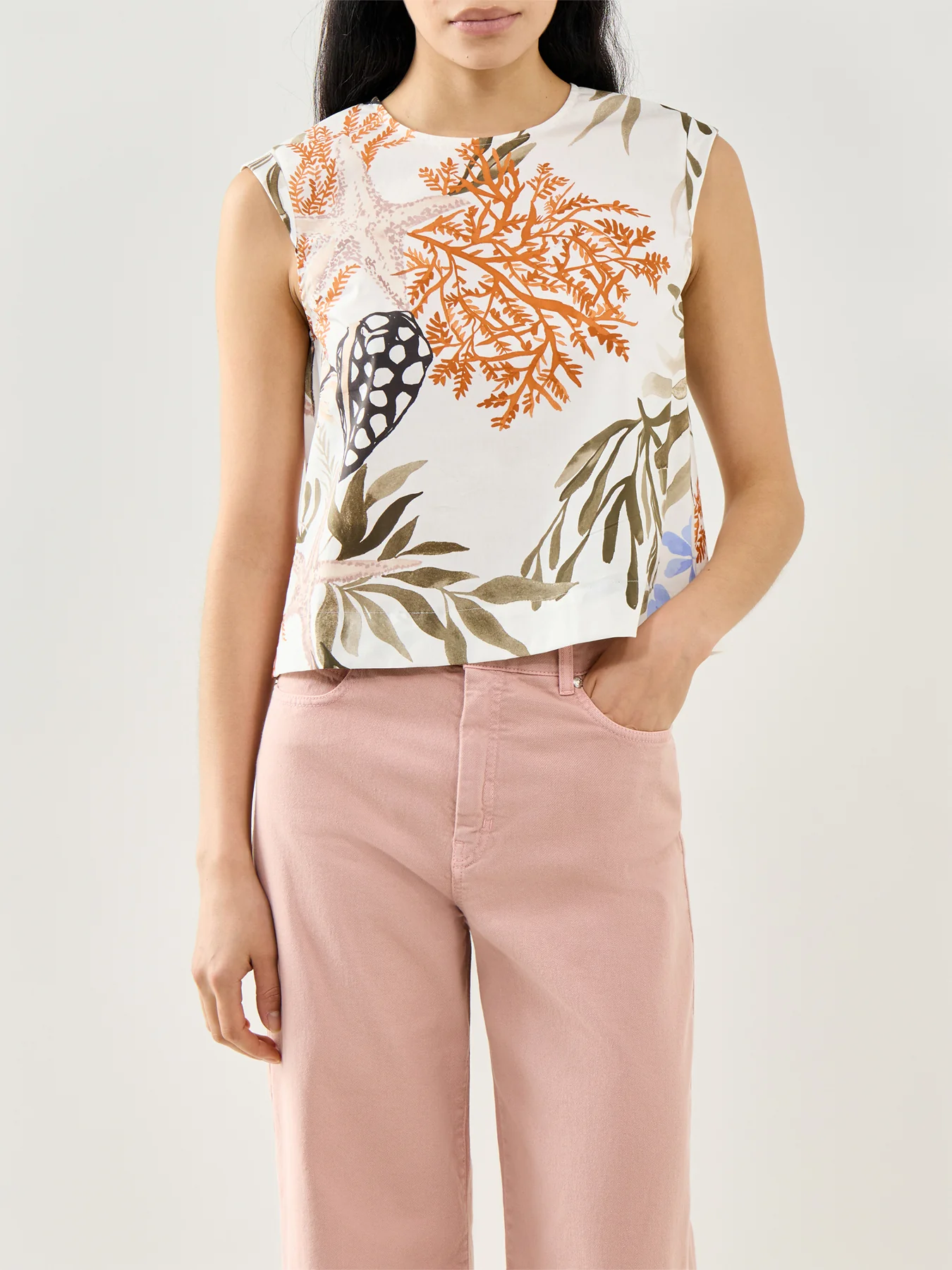 Woven Waistcoat Top White - Image 4