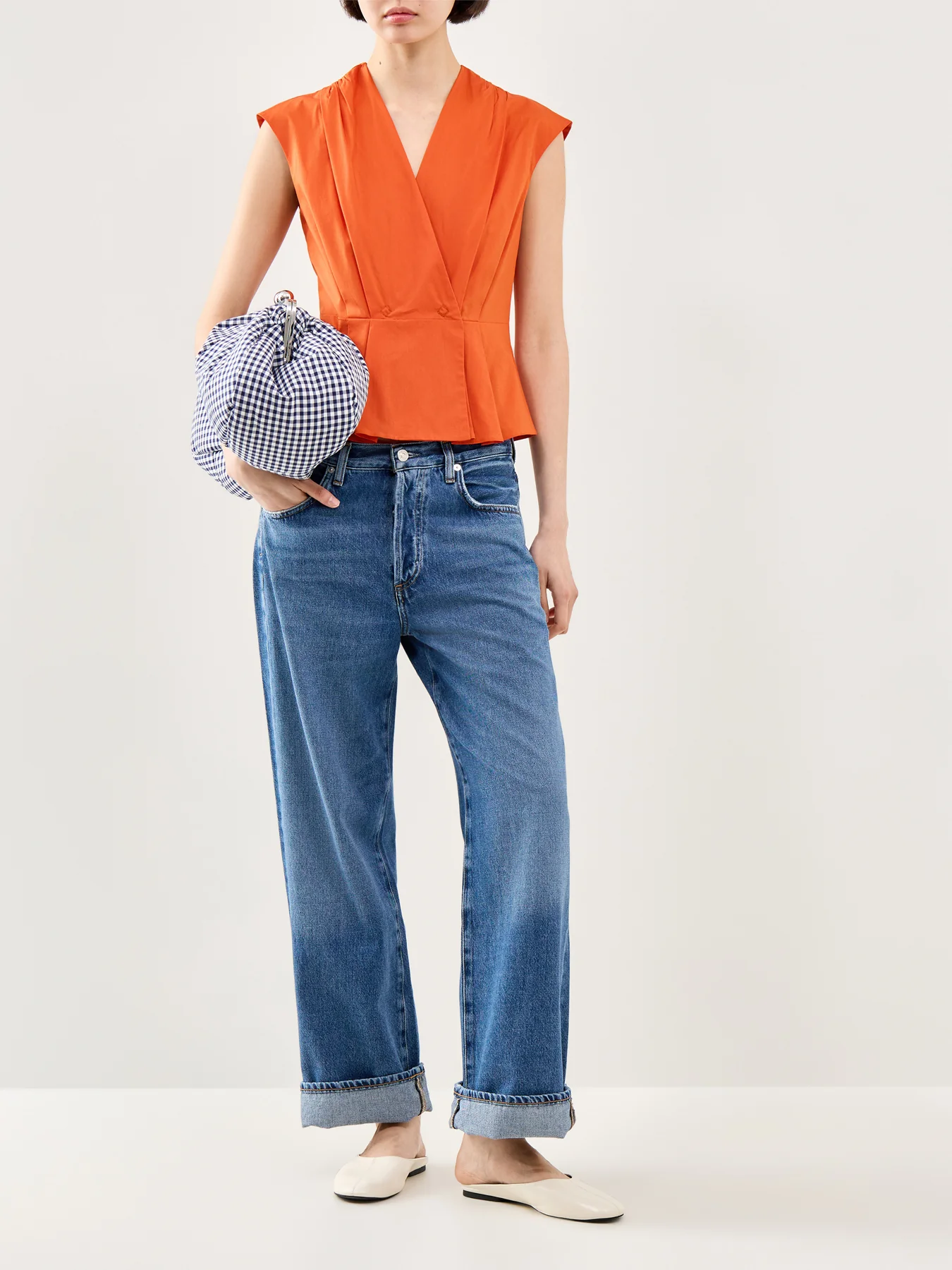 Bazar Waistcoat Top Orange - Image 2
