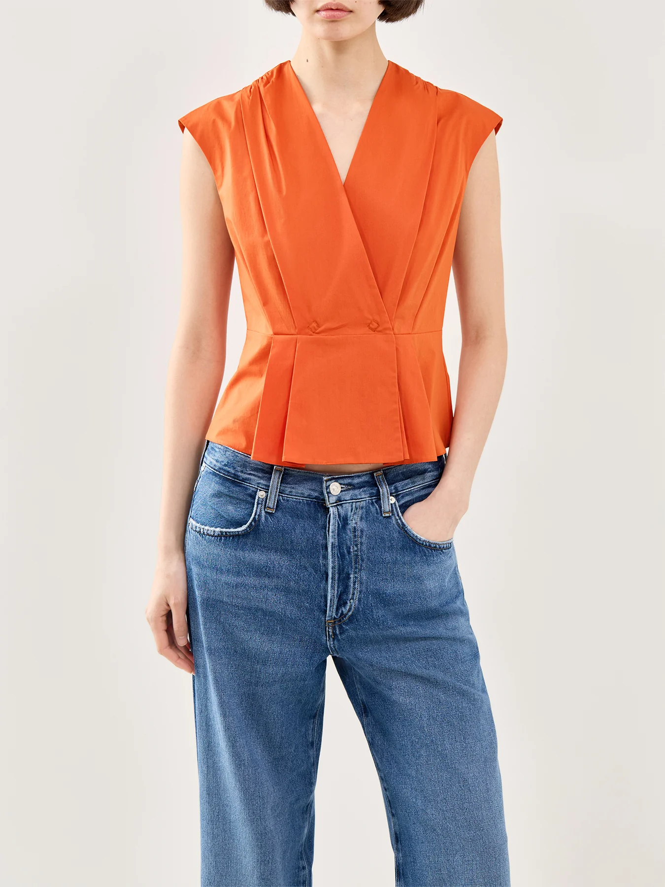 Bazar Waistcoat Top Orange - Image 4