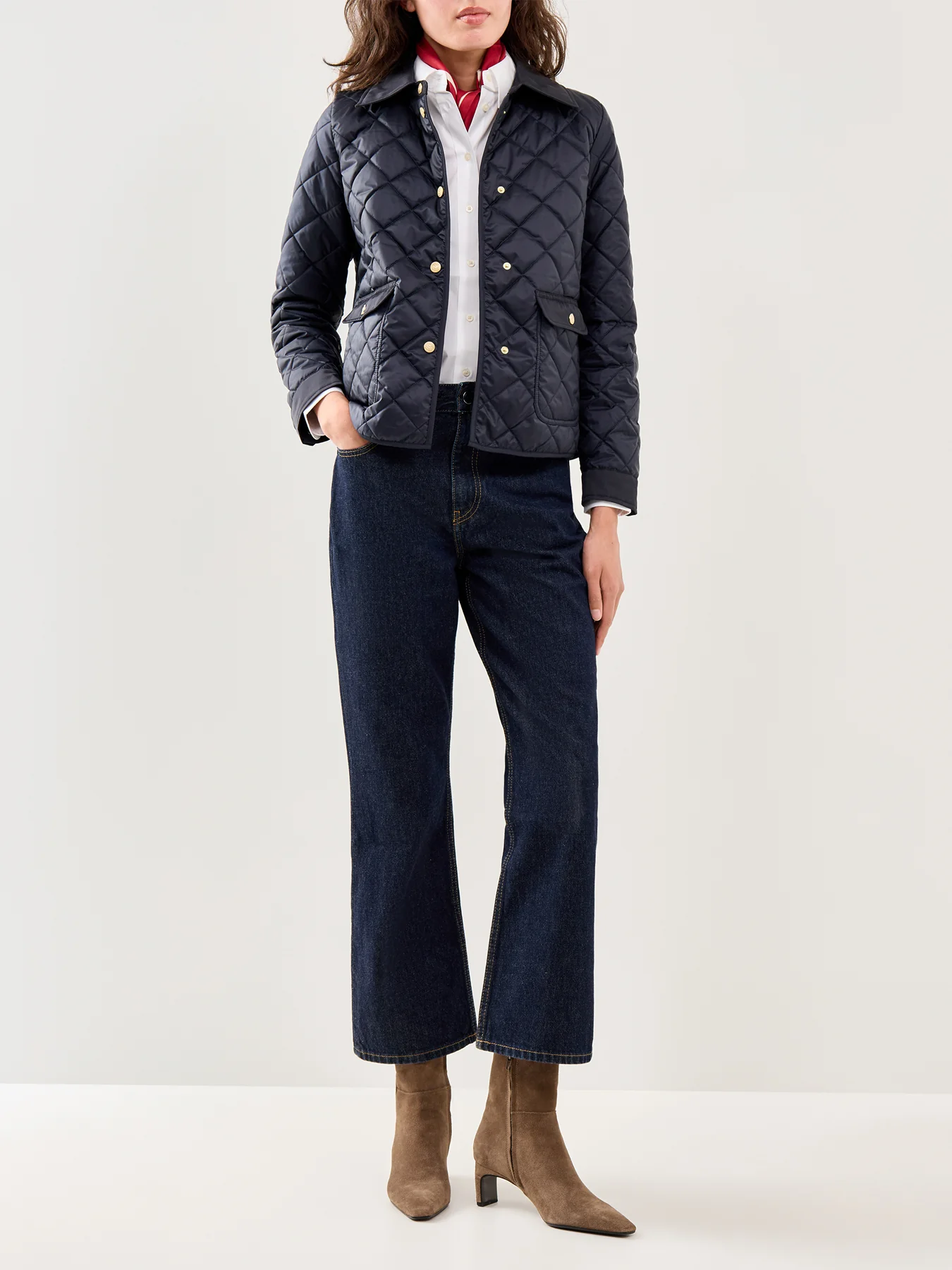 Asti Quilted Jacket Navy - Image 2