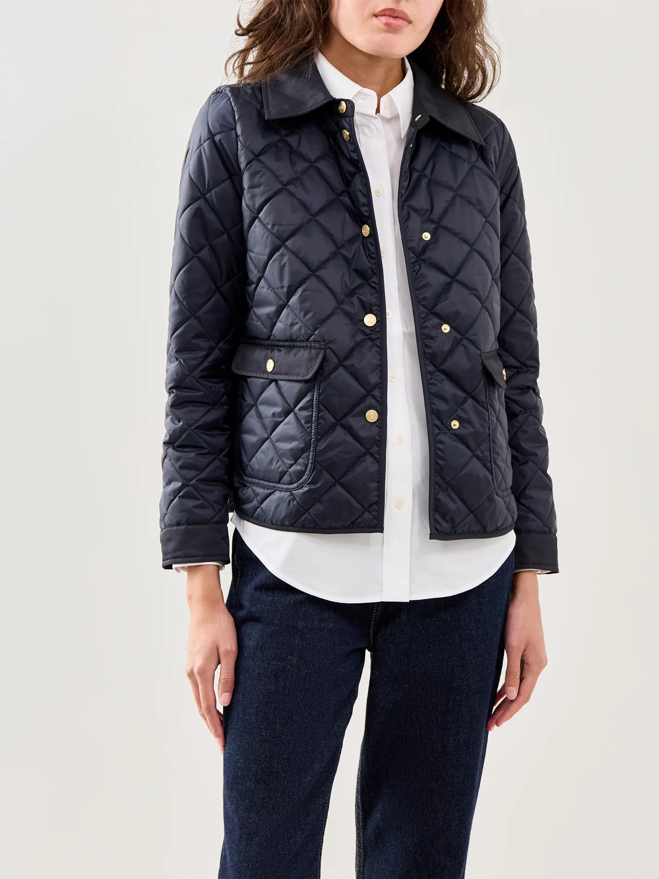 Asti Quilted Jacket Navy - Image 4