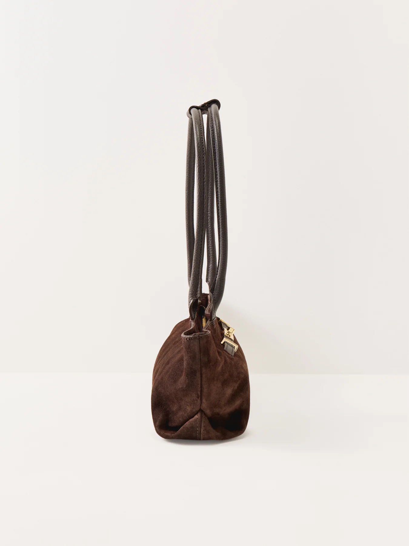 Bacil Long Handle Suede Bag Brown - Image 4