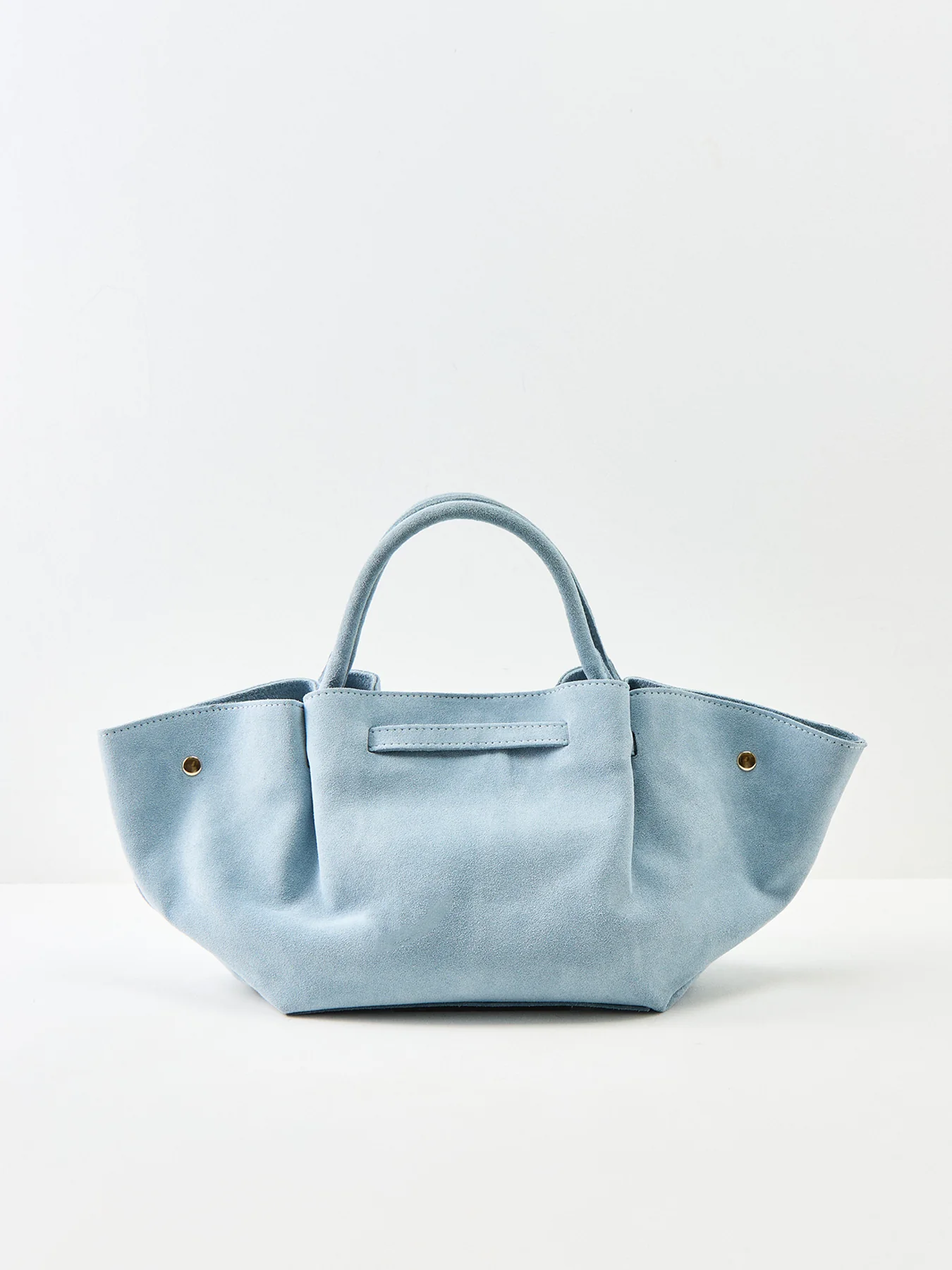Feny Suede Top Handle Tote Bag Blue - Image 3