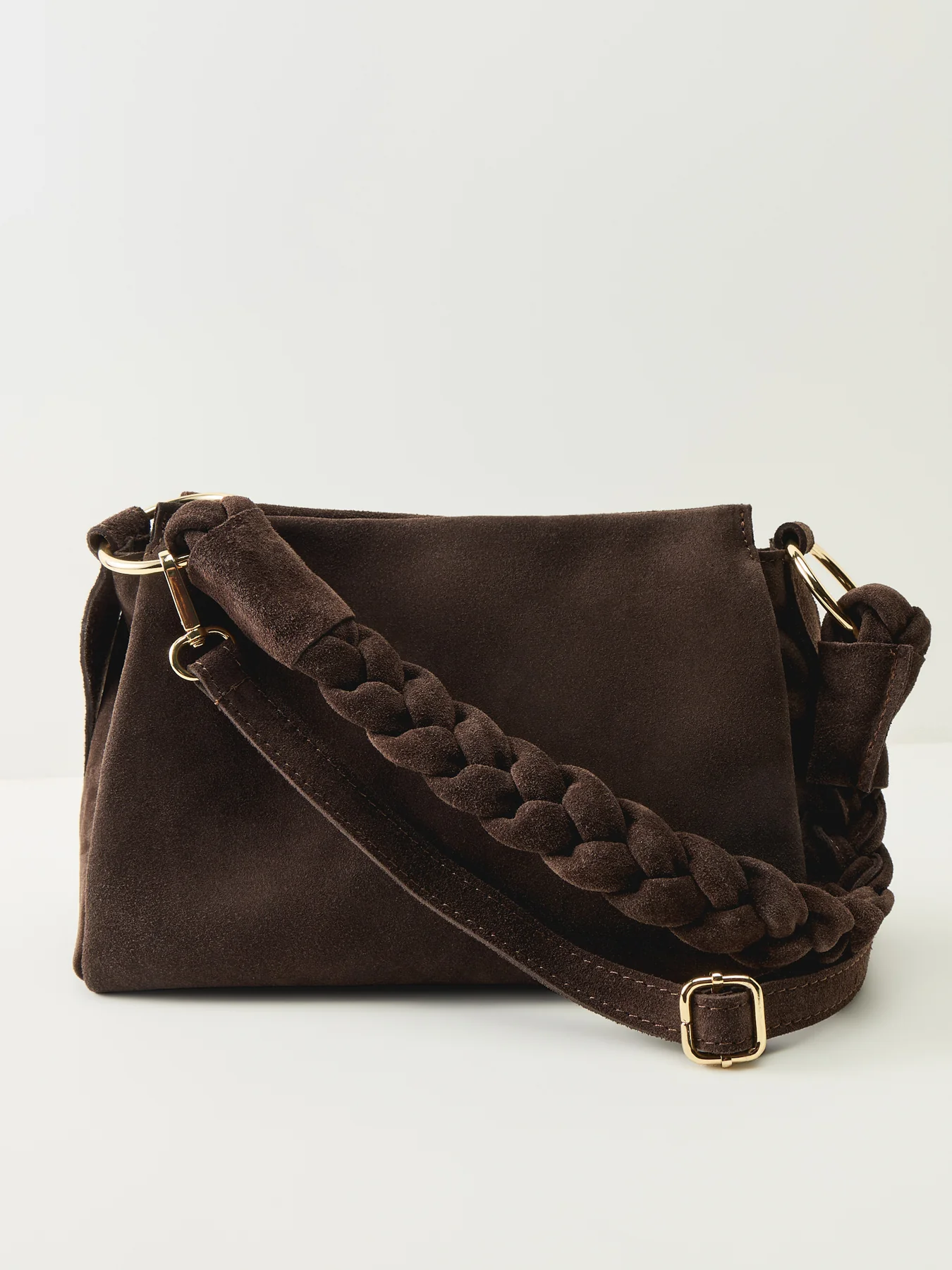 Monnios Suede Bag Brown - Image 5