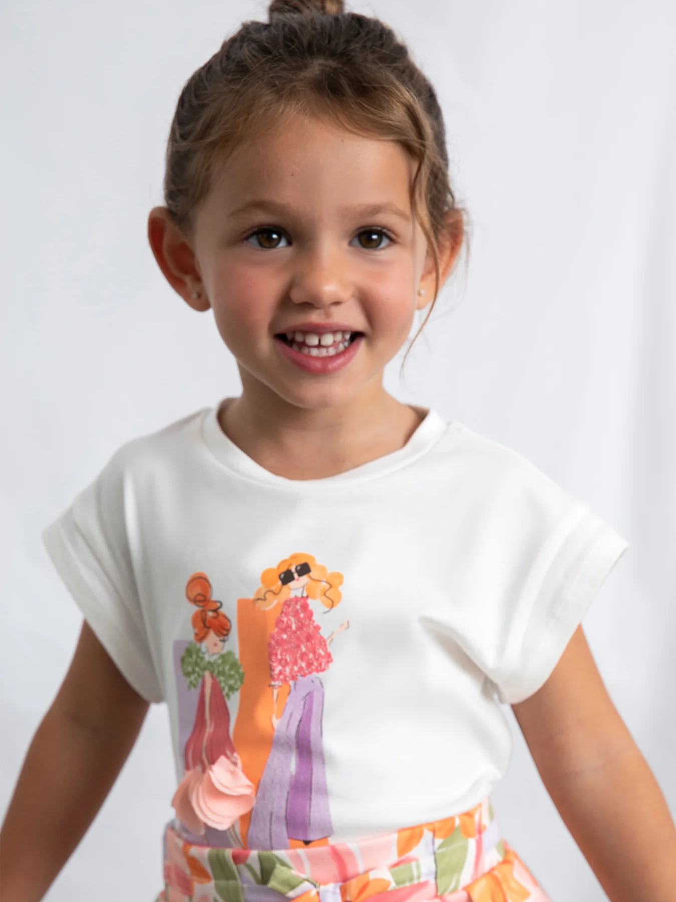 Kids’ Petal Short Sleeve T-Shirt Multi - Image 4