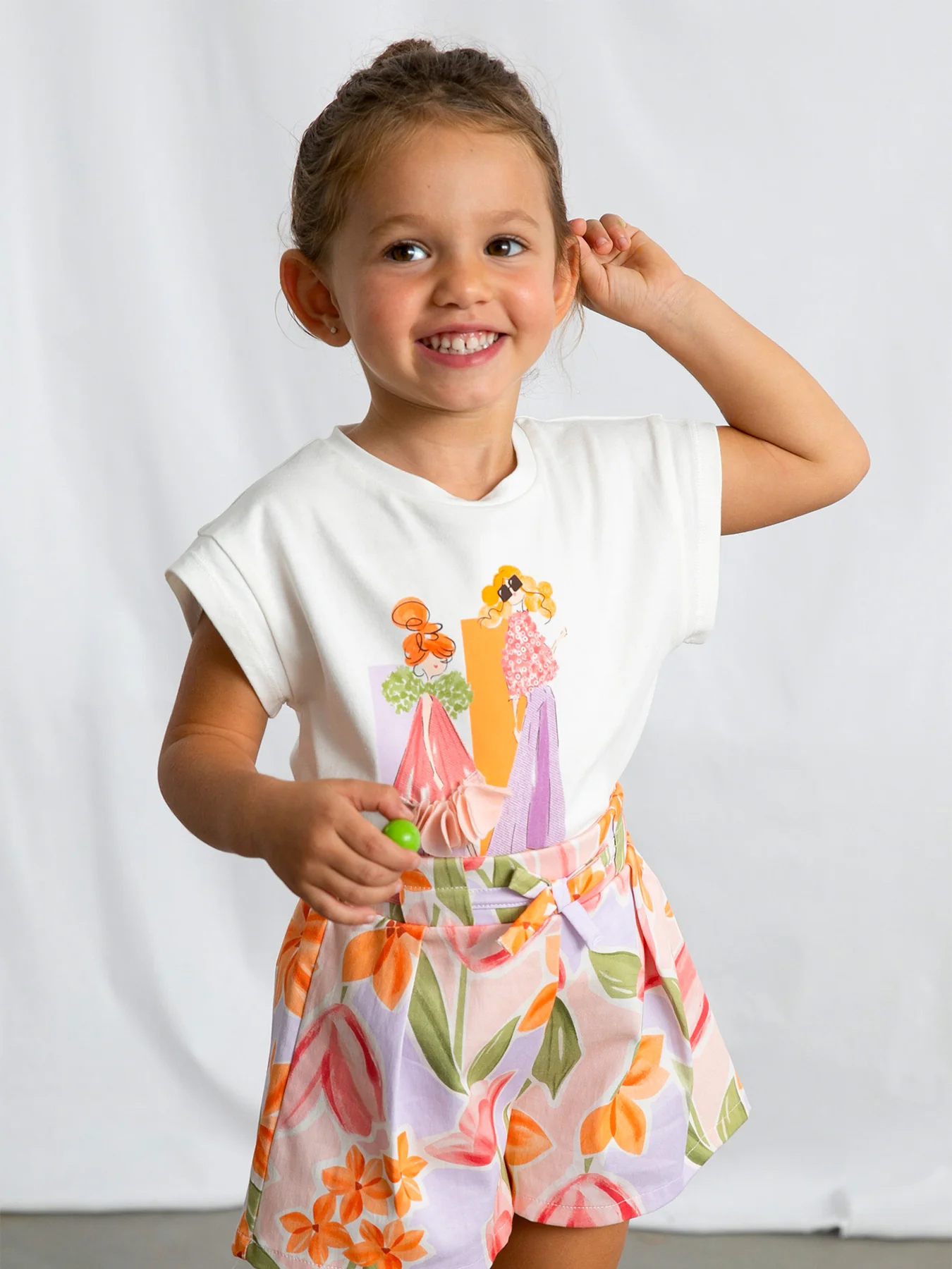 Kids’ Petal Short Sleeve T-Shirt Multi - Image 5