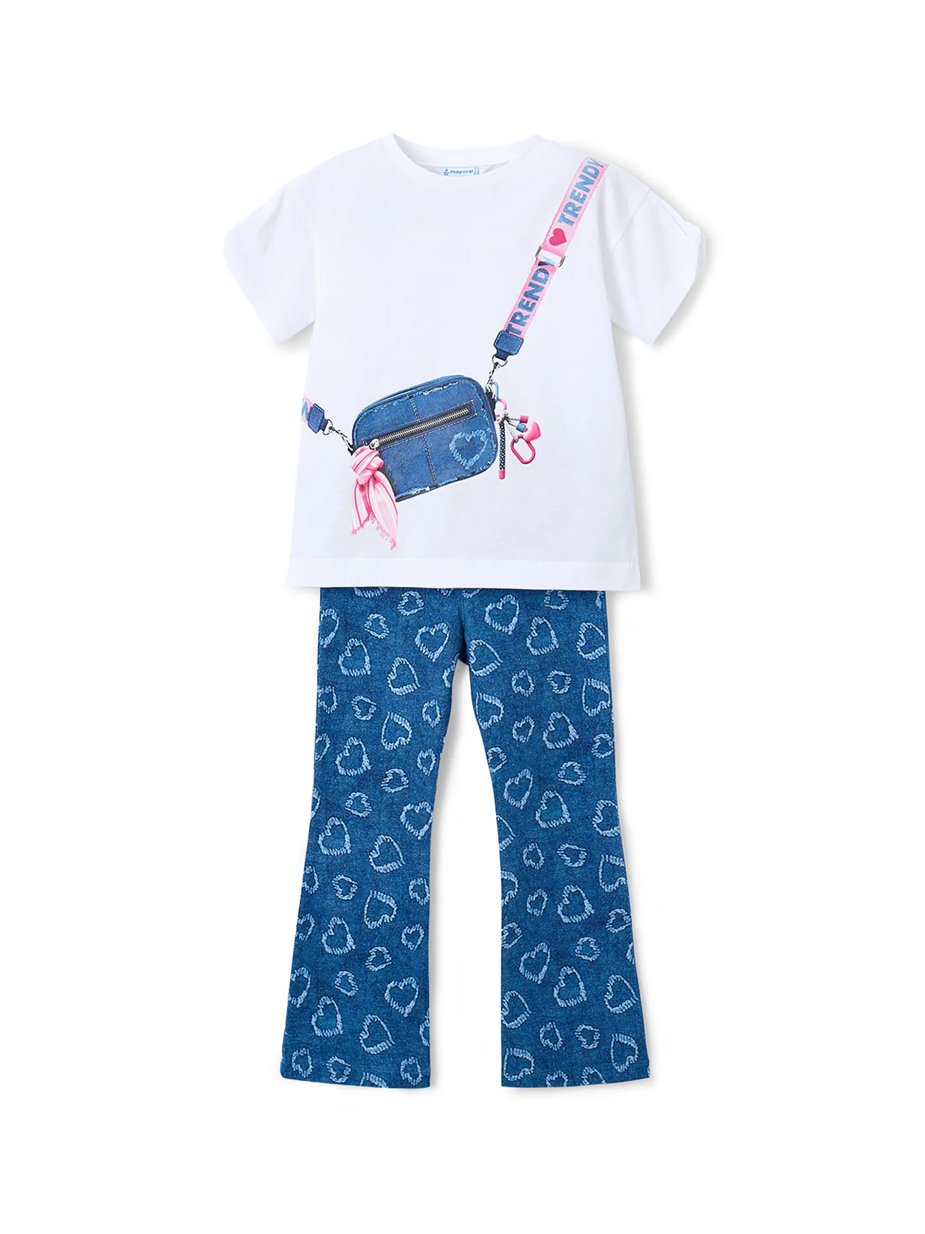 Kids’ T-Shirt and Heart Leggings Set Multi