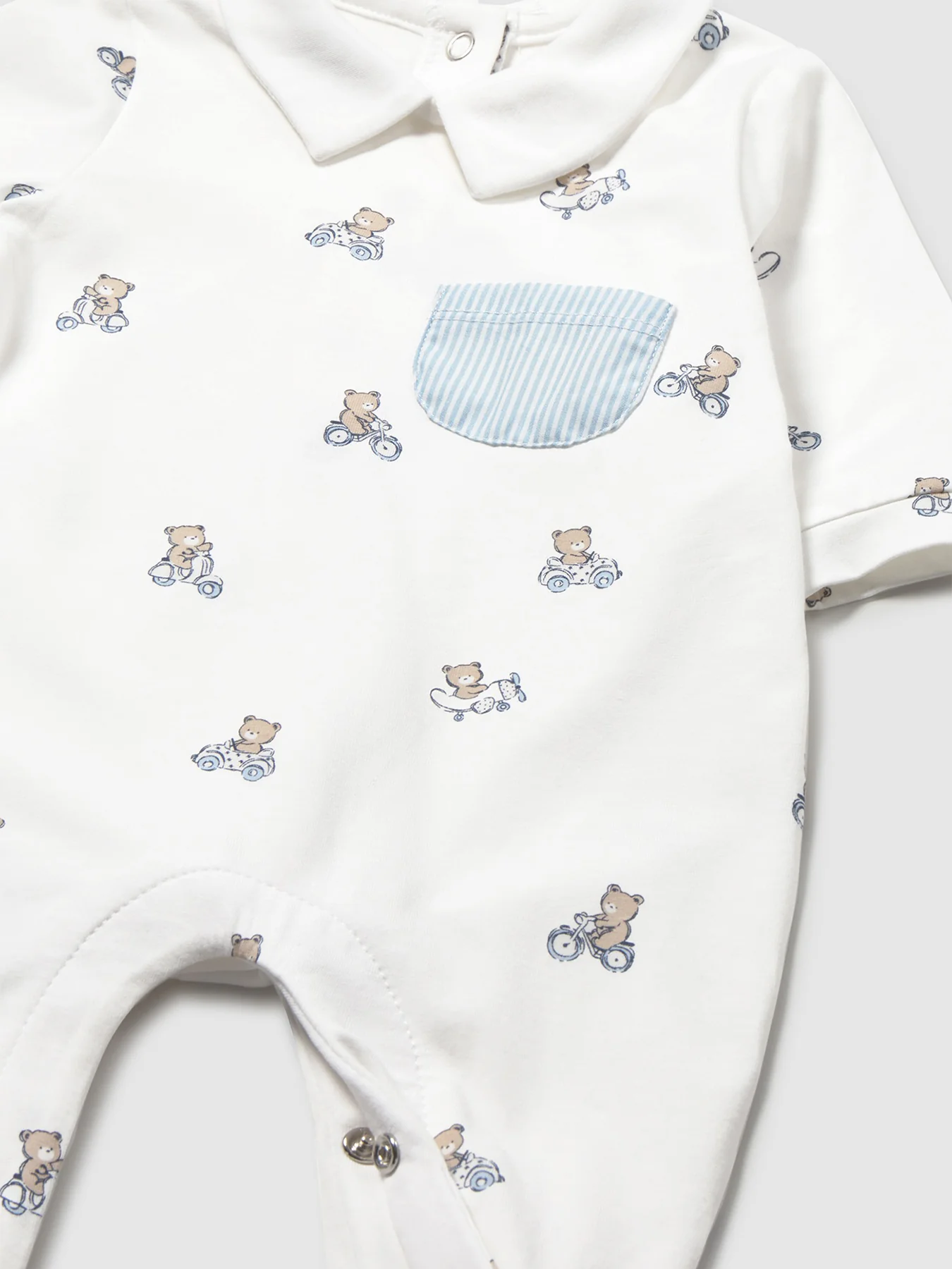 Baby Bear Bodysuit Set Blue - Image 4