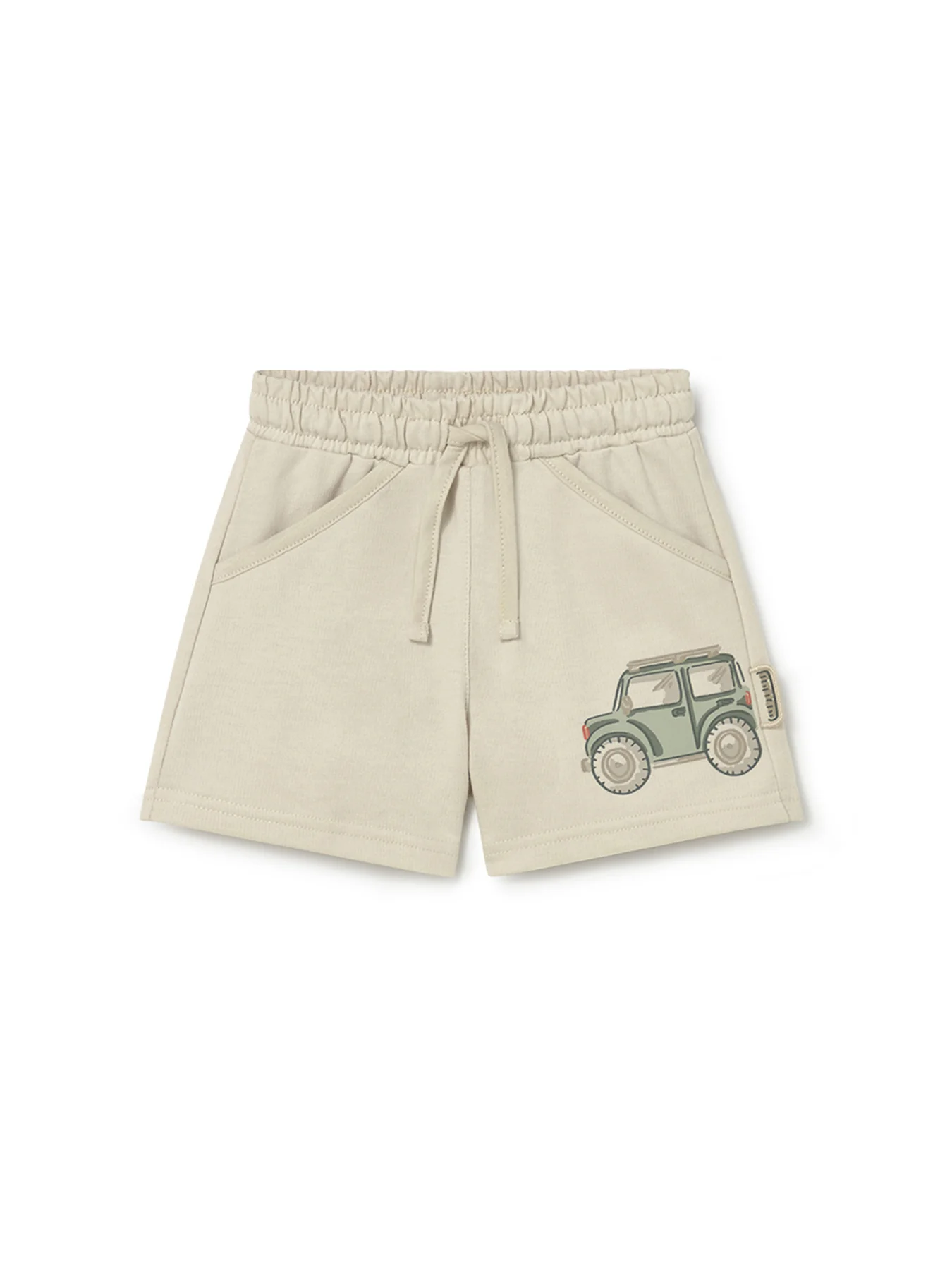 Baby Car Bermuda Shorts Cream
