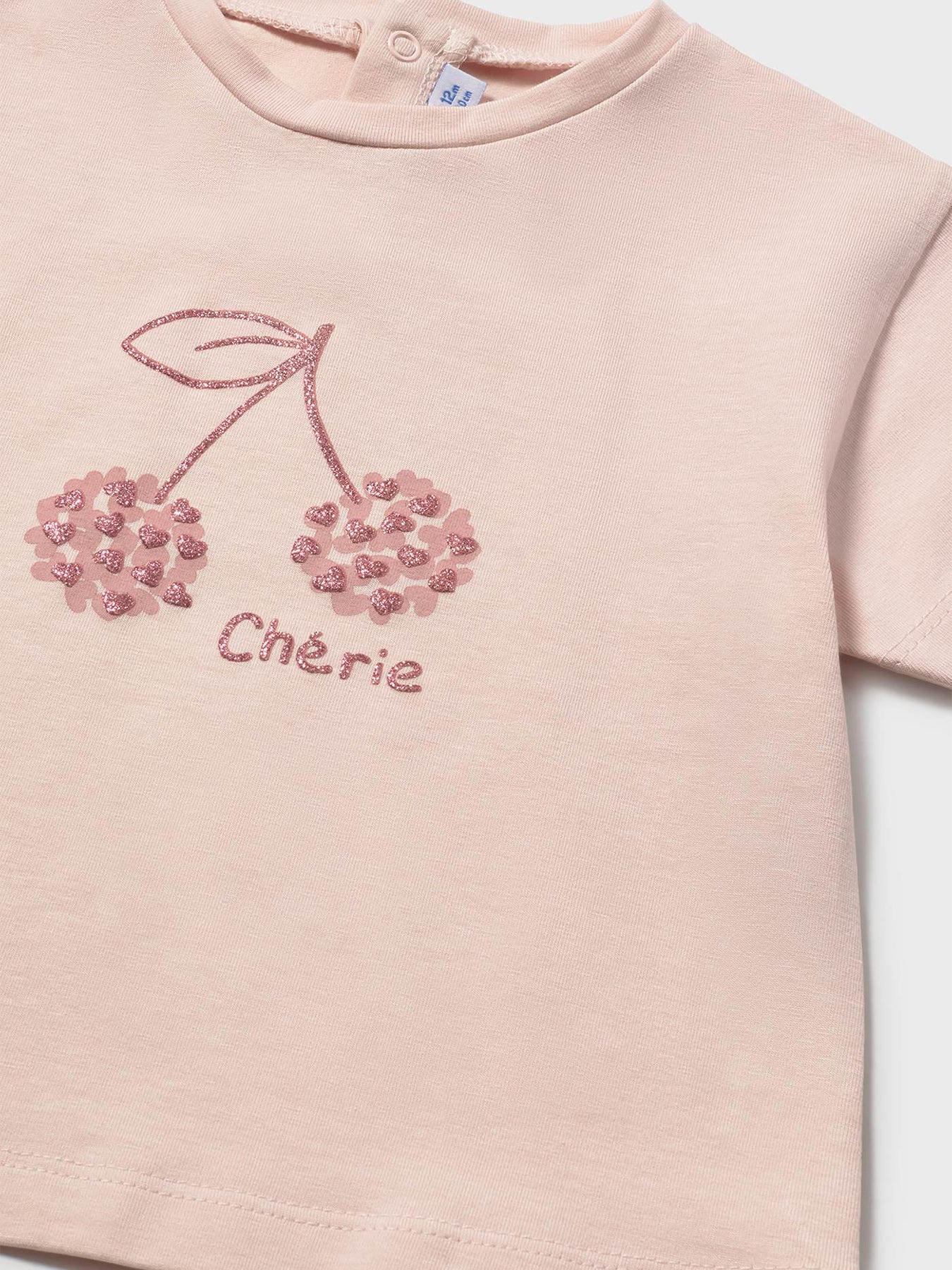 Baby Cherry Short Sleeve T-Shirt Pink - Image 3