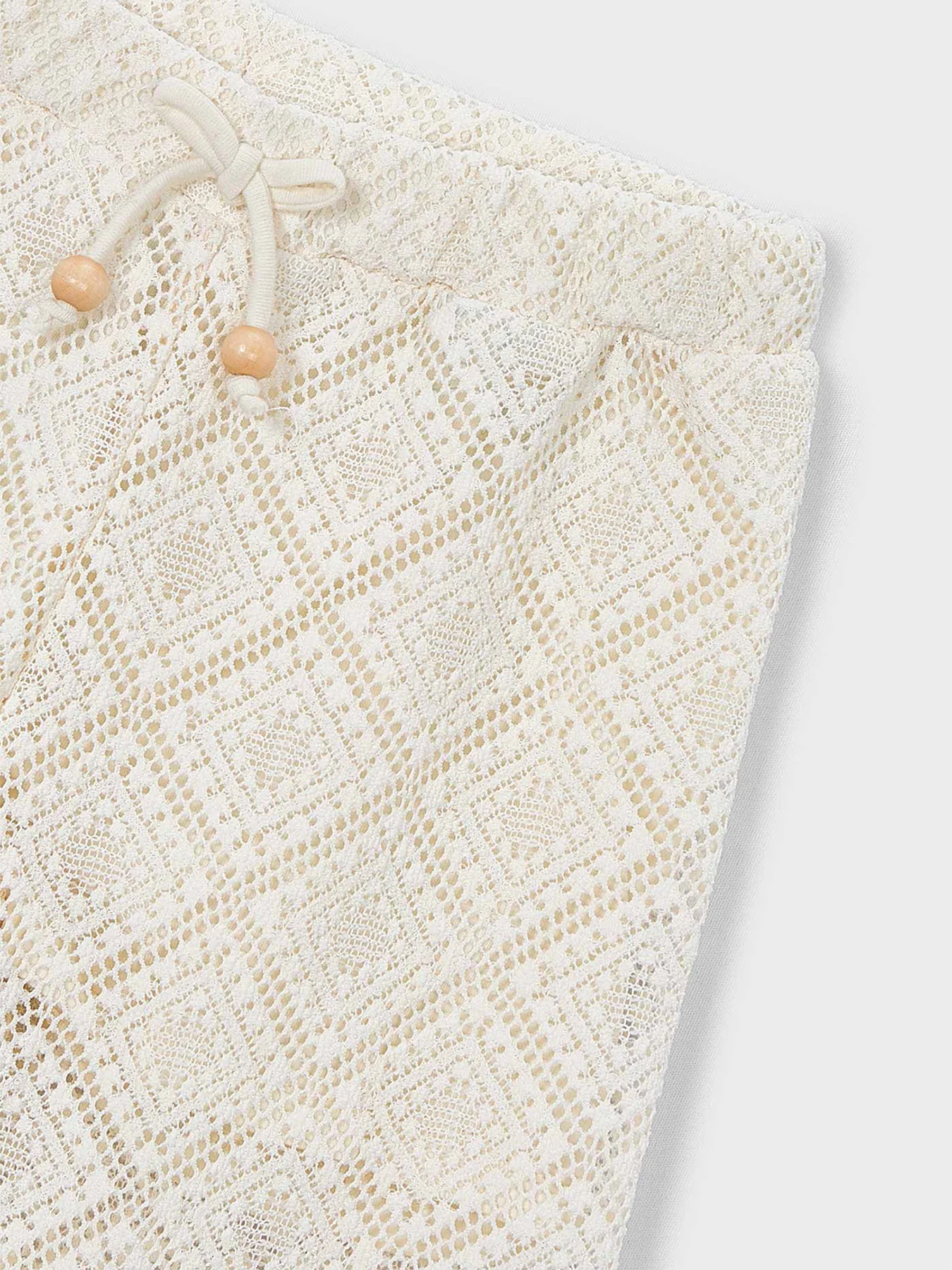 Kids’ Crochet Trousers Cream - Image 3