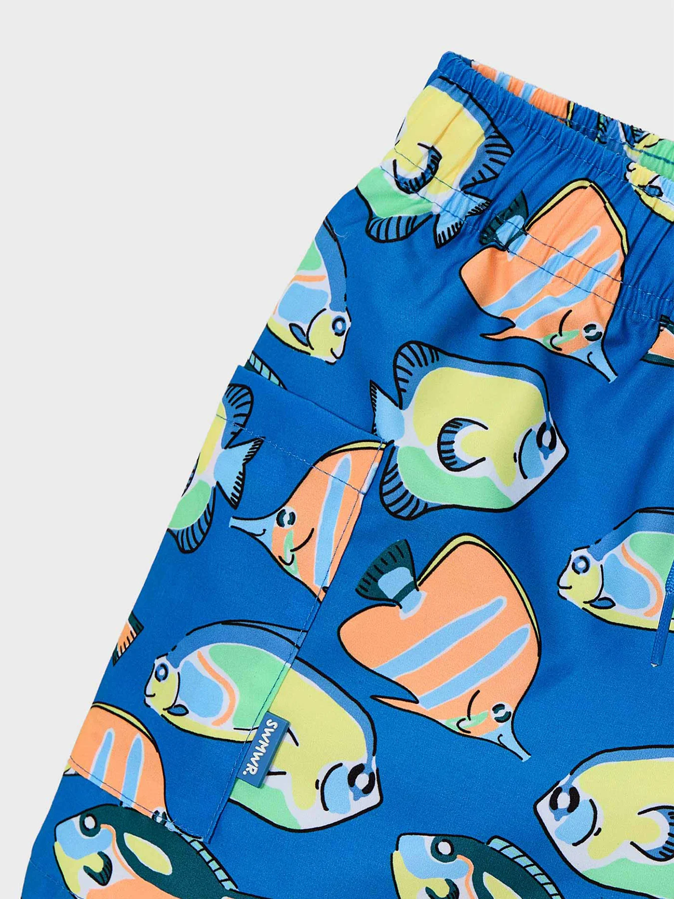 Kids’ Fish Swim Shorts Blue - Image 3