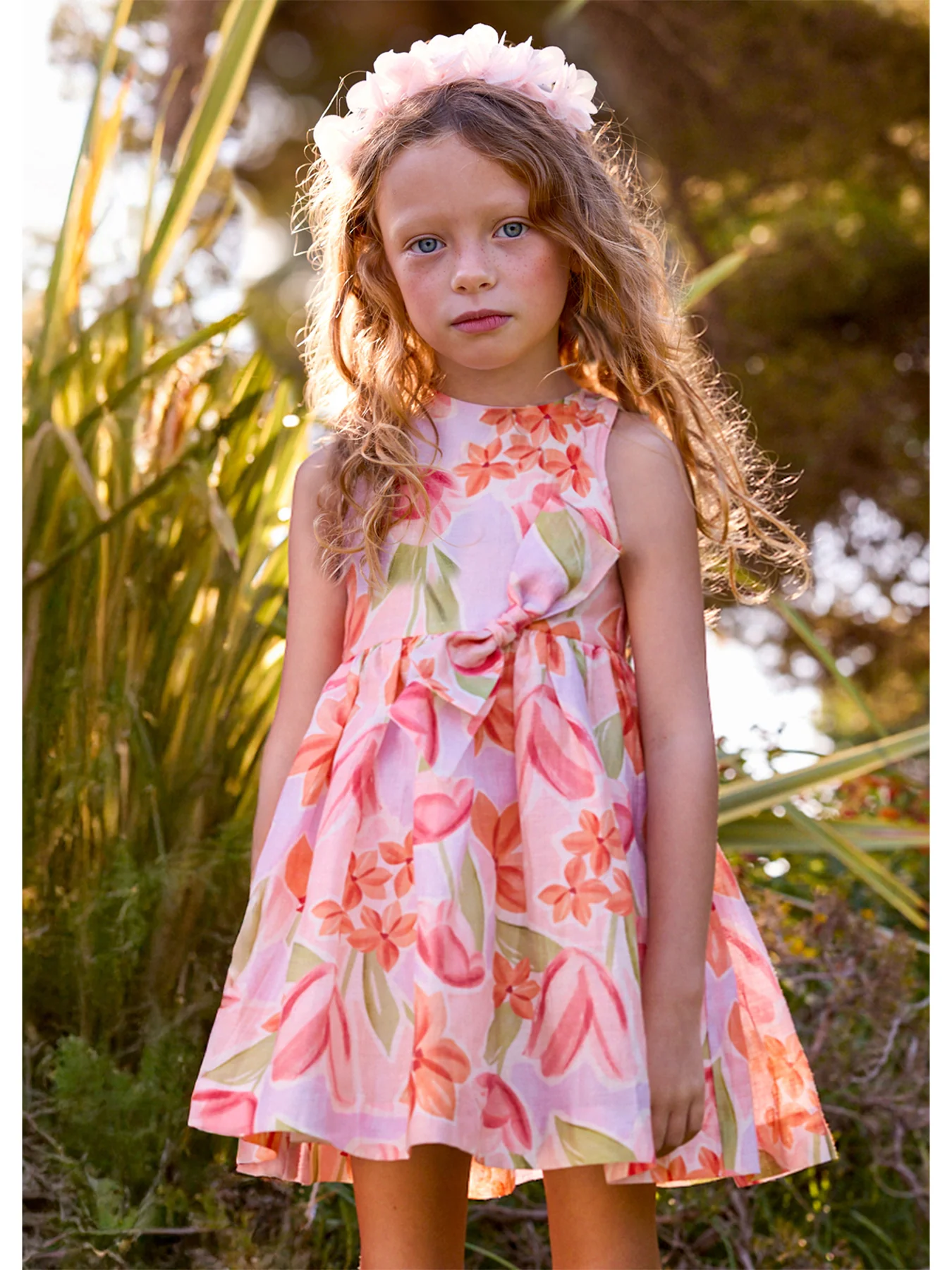 Kids’ Floral Print Dress Multi - Image 4