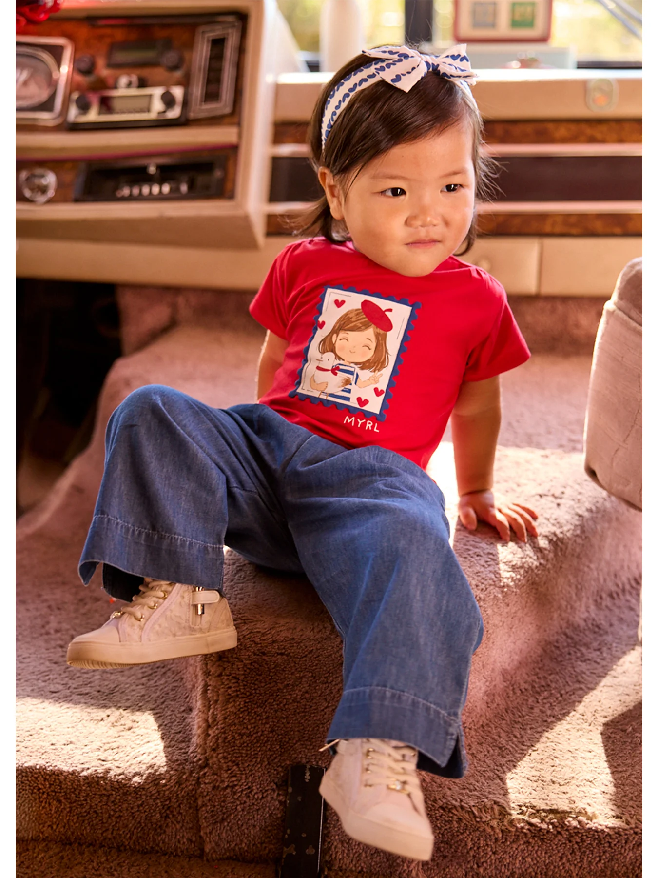 Baby Flowy Long Pants Navy - Image 4