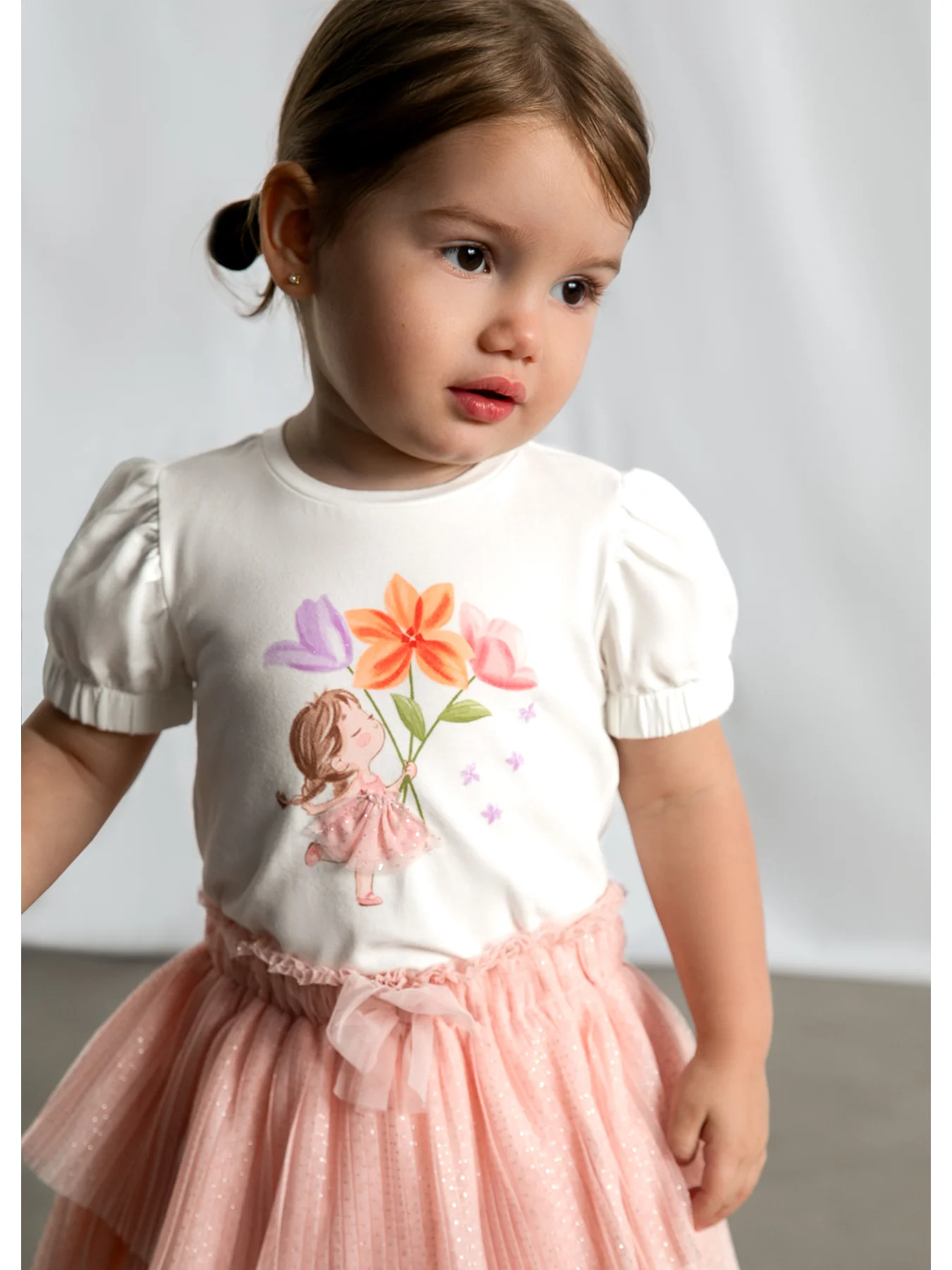 Baby Flower Short Sleeve T-Shirt White - Image 4