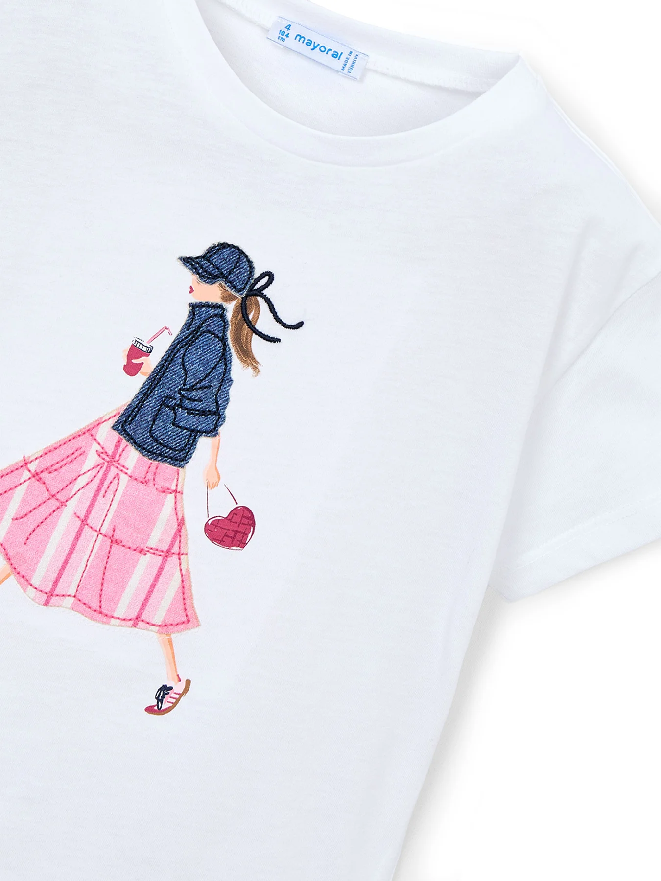 Kids’ Girl Short Sleeve T-Shirt White - Image 3