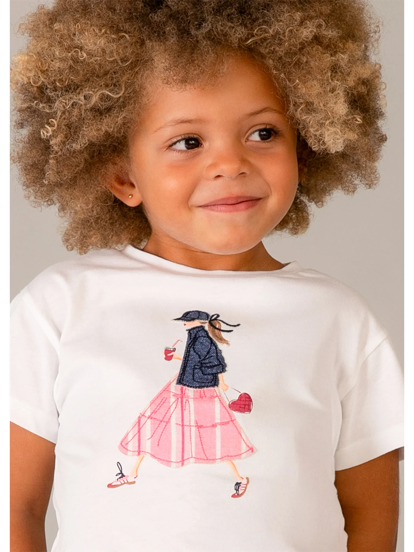 Kids’ Girl Short Sleeve T-Shirt White - Image 4