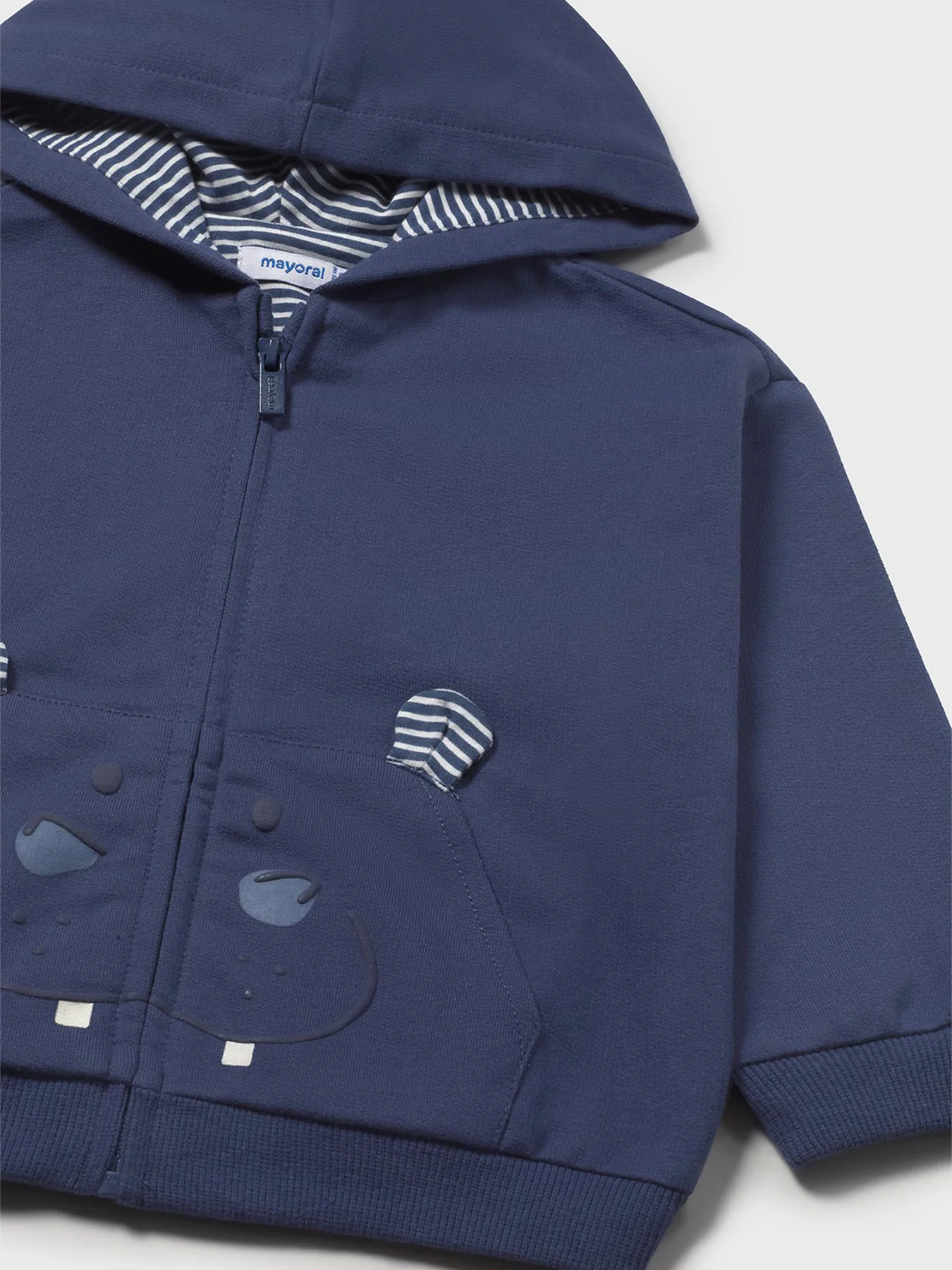 Baby Hippo Hoodie Navy - Image 3