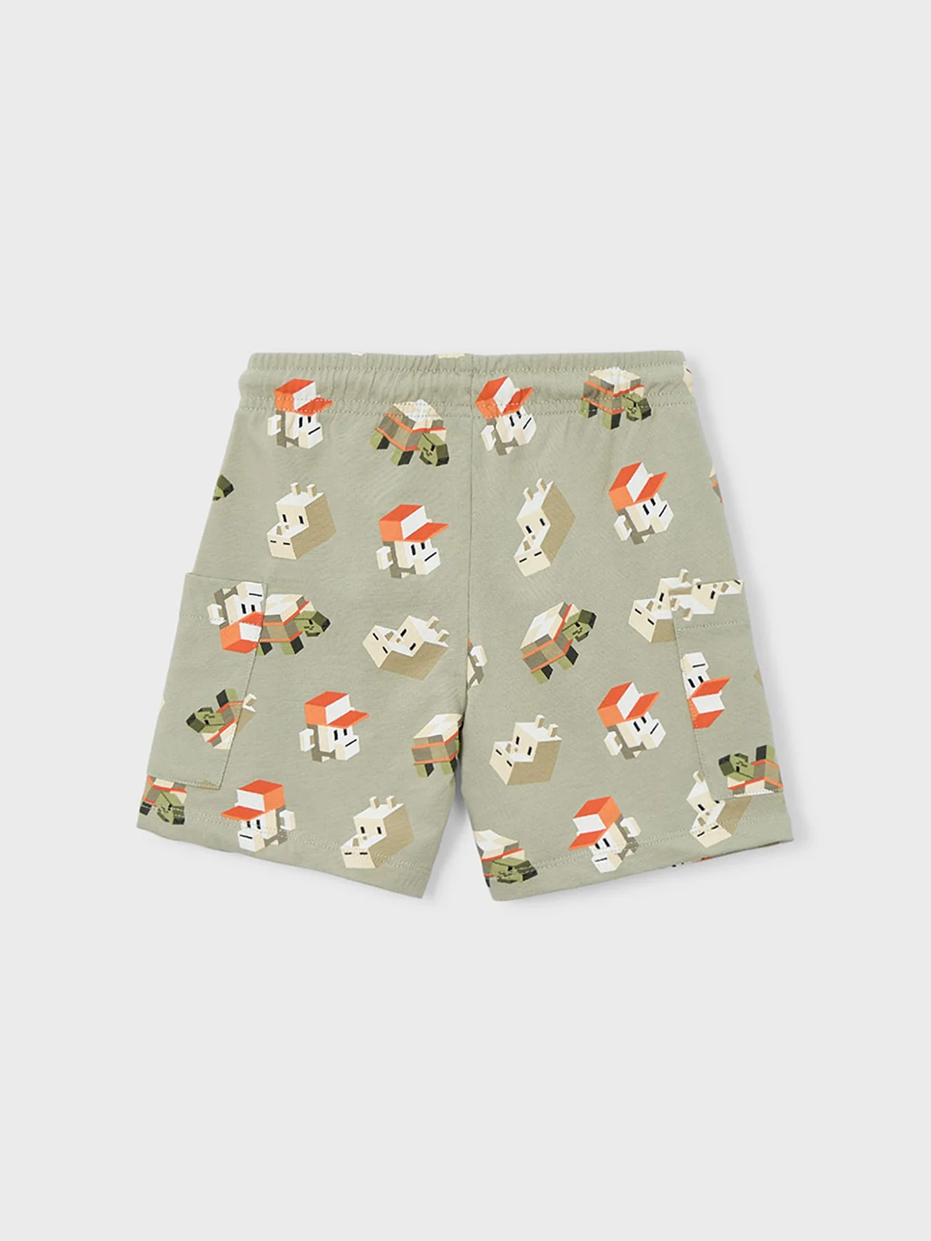 Kids’ Monkey Bermuda Shorts Beige - Image 2