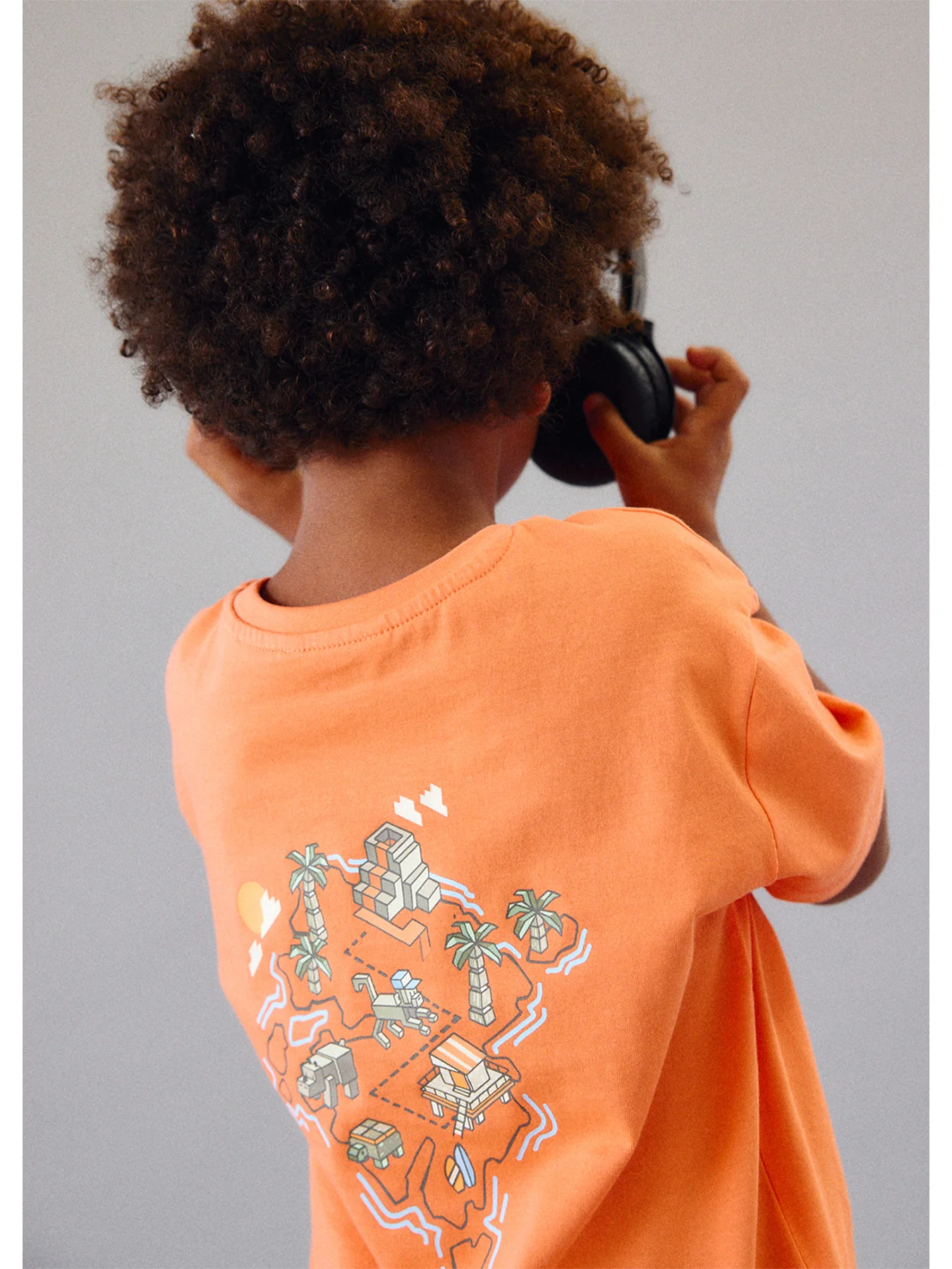 Kids’ Monkey Island Short Sleeve T-Shirt Orange - Image 4