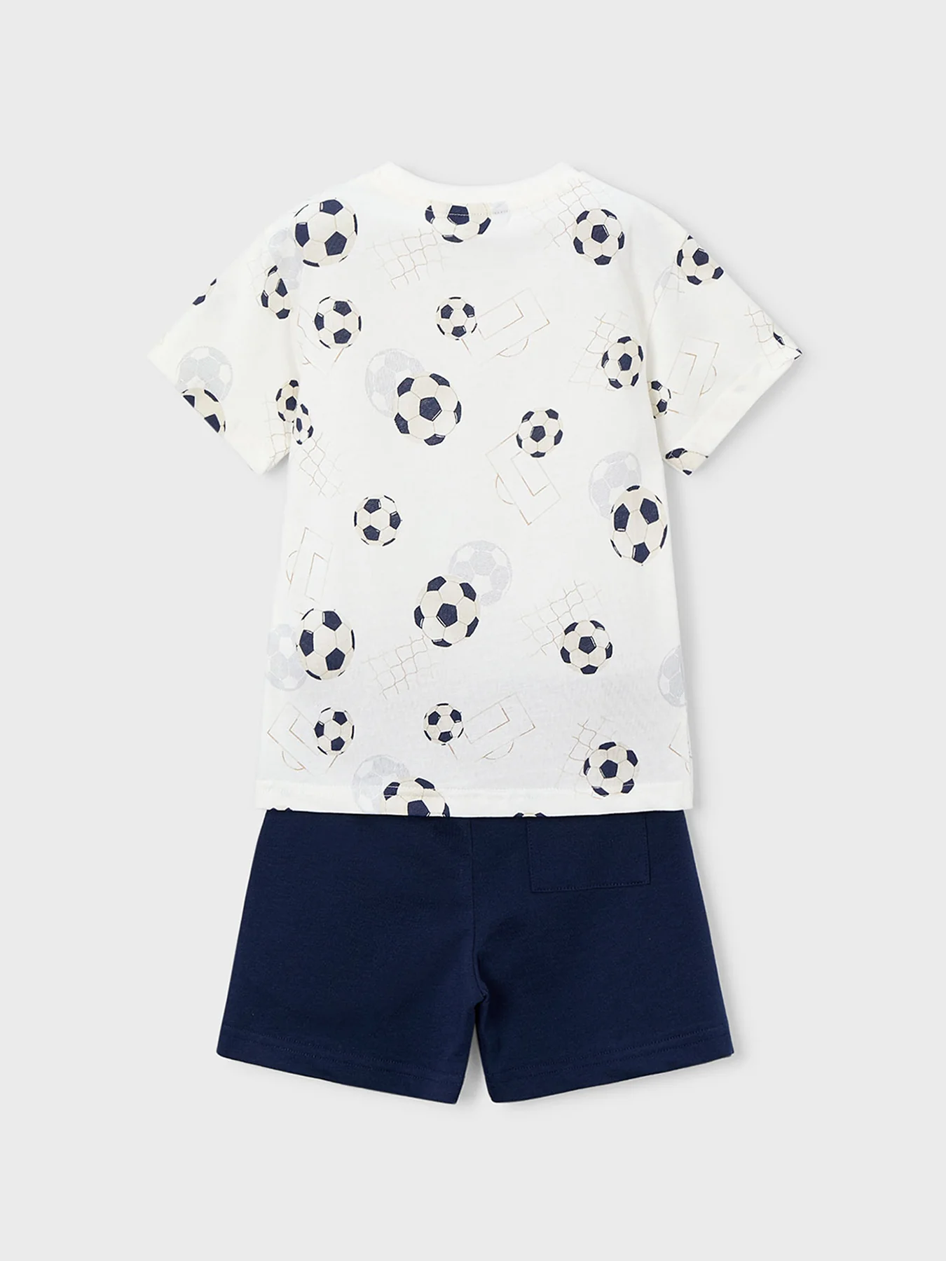 Kids’ Football T-Shirt and Shorts Set Navy - Image 2