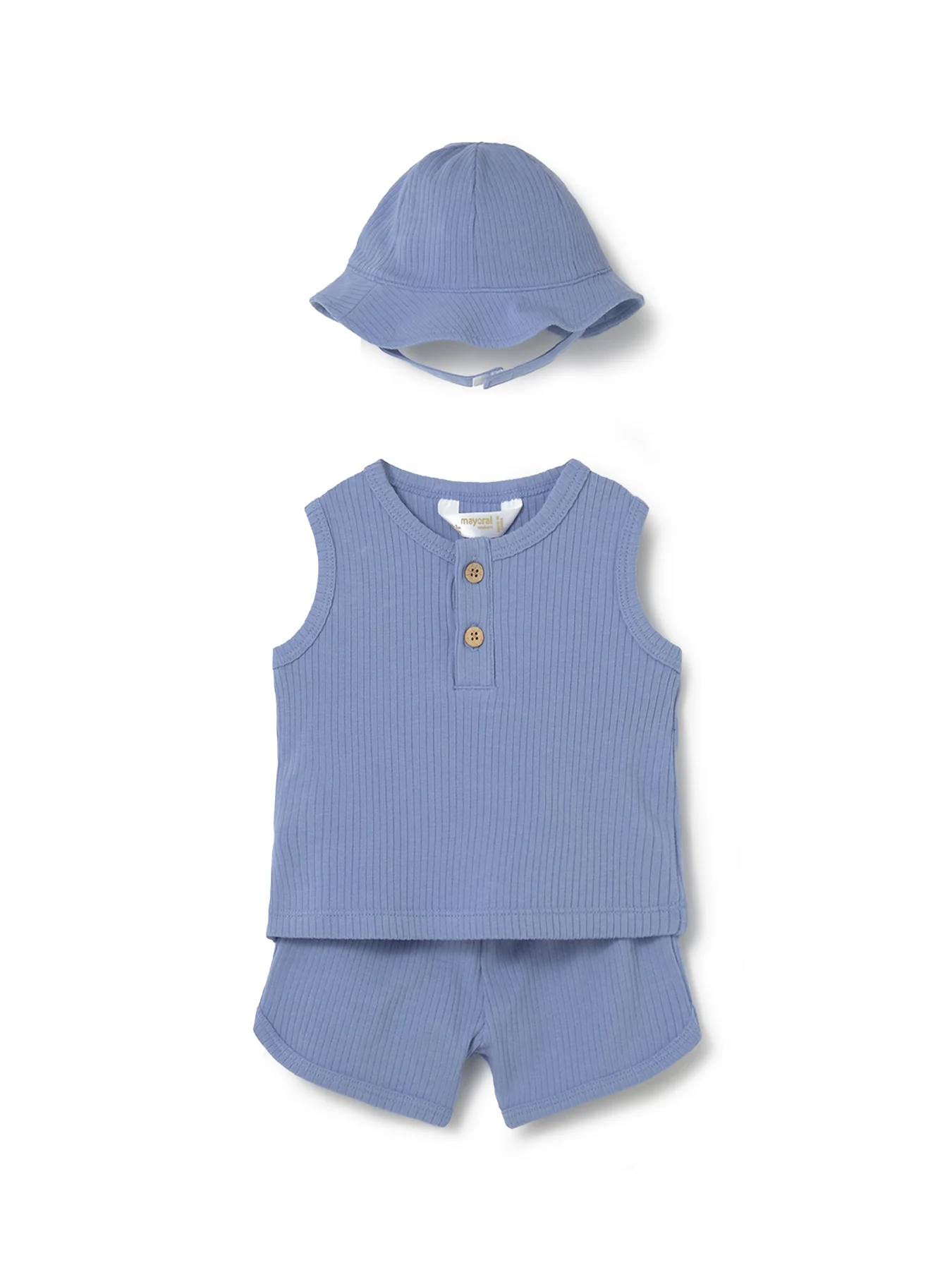 Baby Shorts and Hat Set Blue