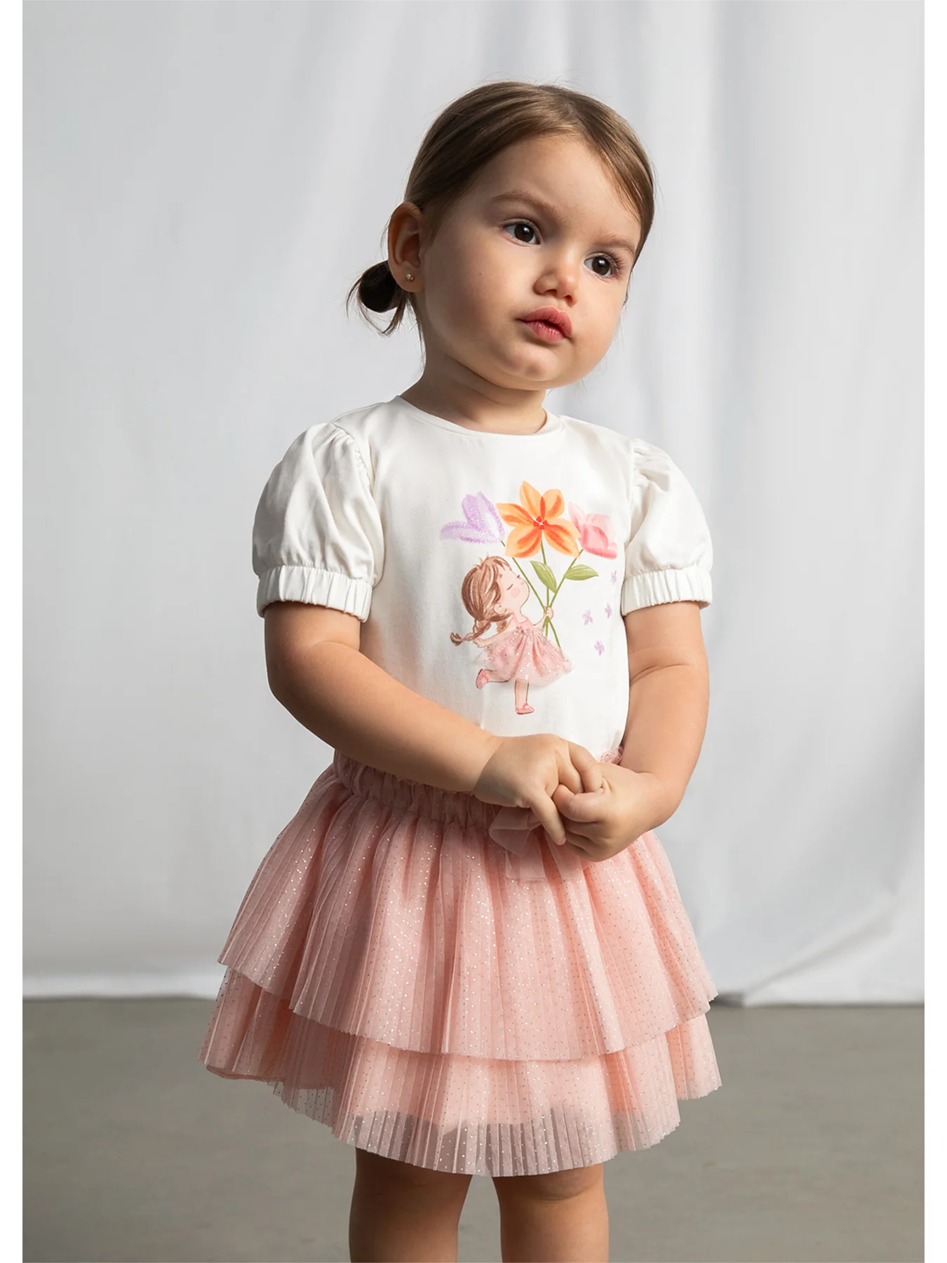 Baby Pleated Tulle Skirt Pink - Image 4