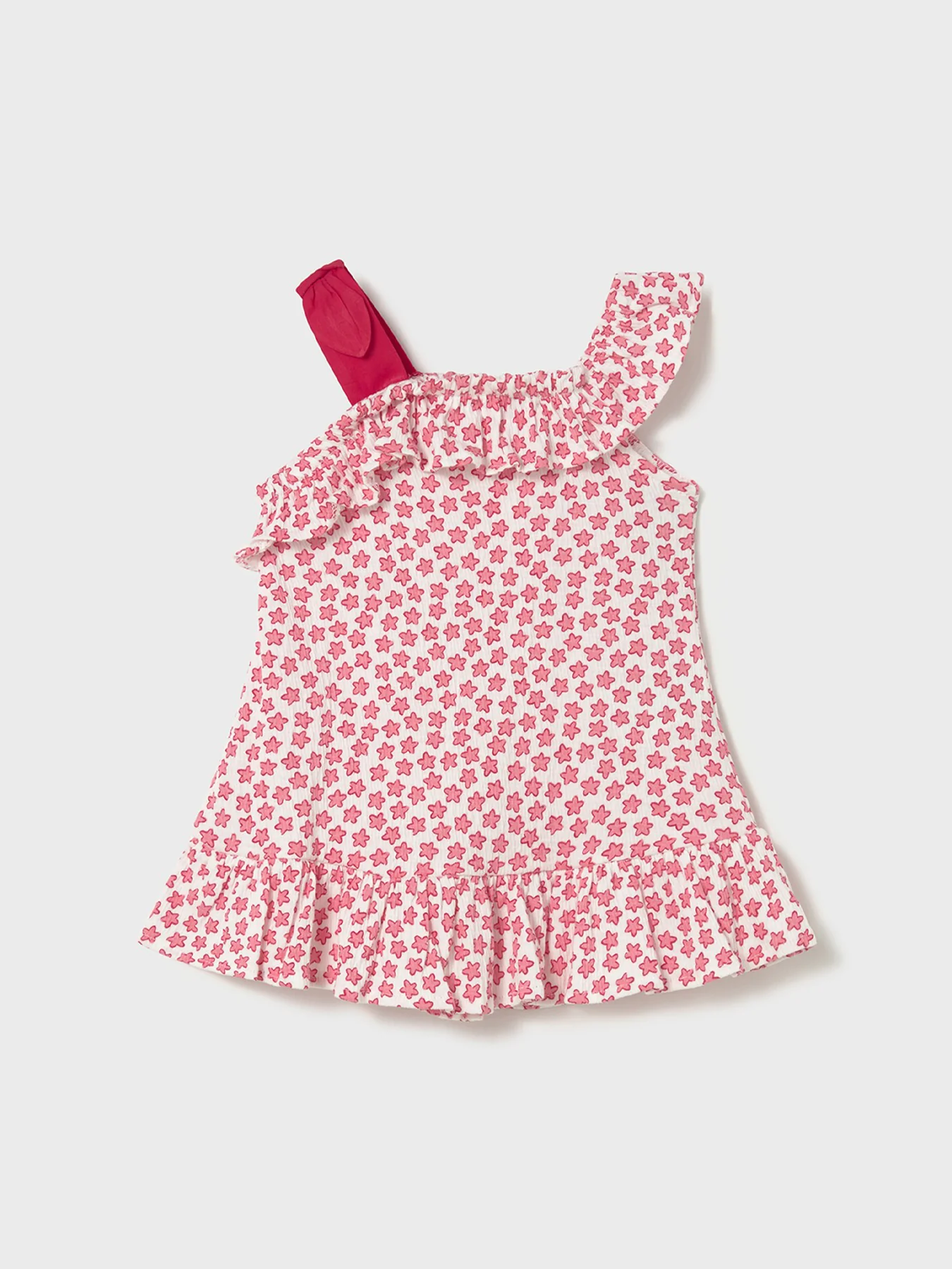 Baby Star Crinkled Dress Red - Image 2