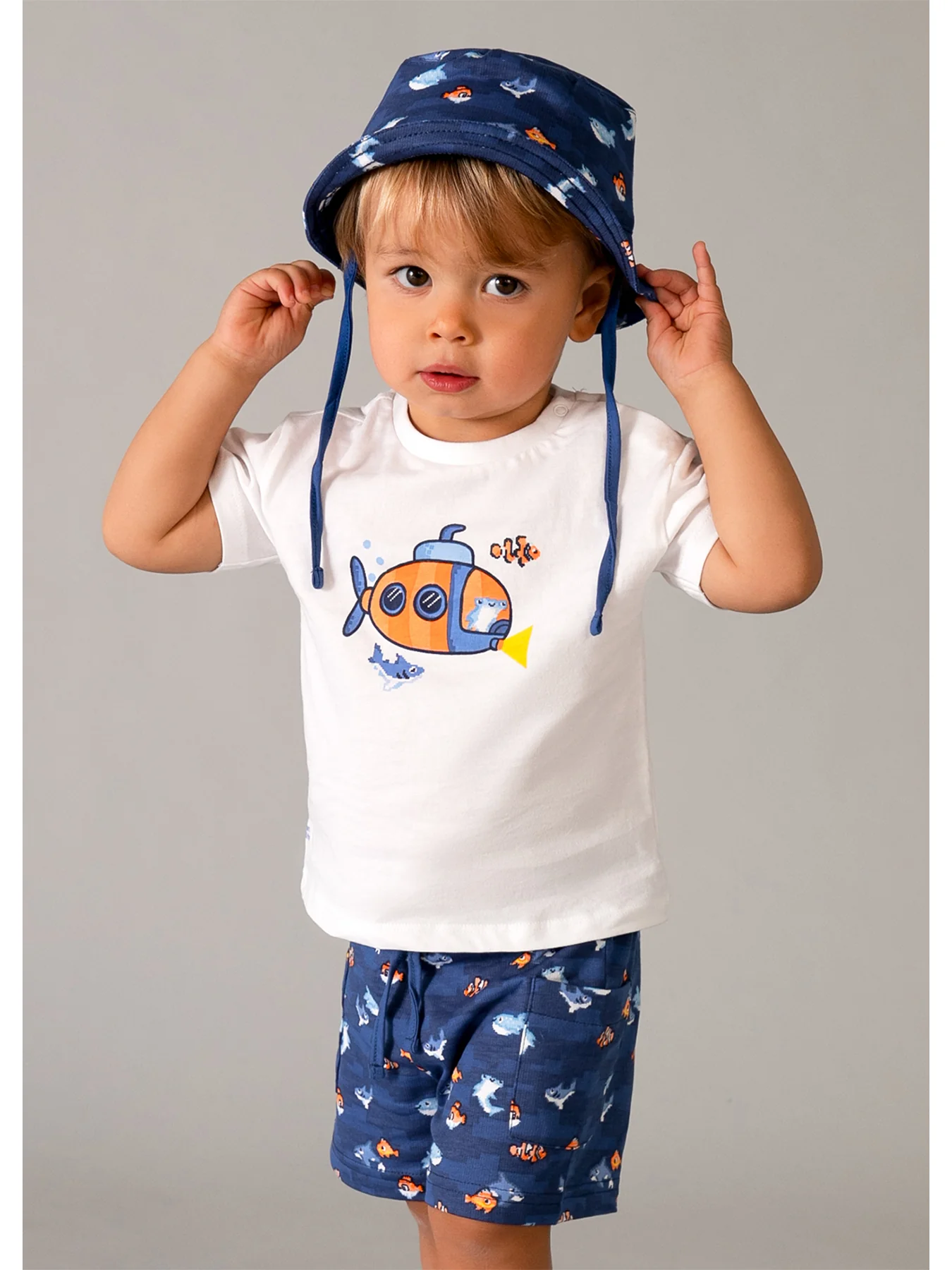 Baby Submarine T-Shirt Set Blue - Image 4