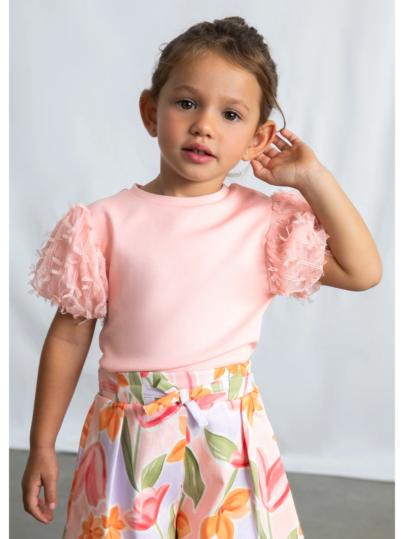 Kids’ Tulle Short Sleeve T-Shirt Multi - Image 5