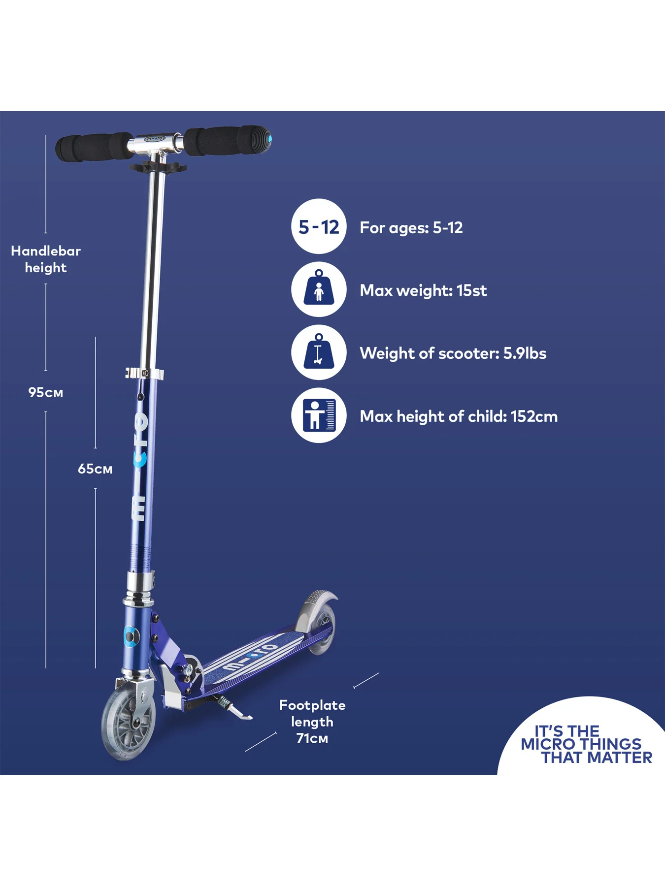 Sprite Stripe Classic Scooter Blue - Image 4