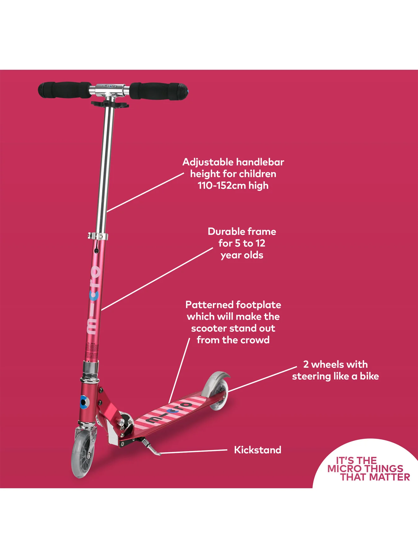 Sprite Stripe Classic Scooter Pink - Image 5
