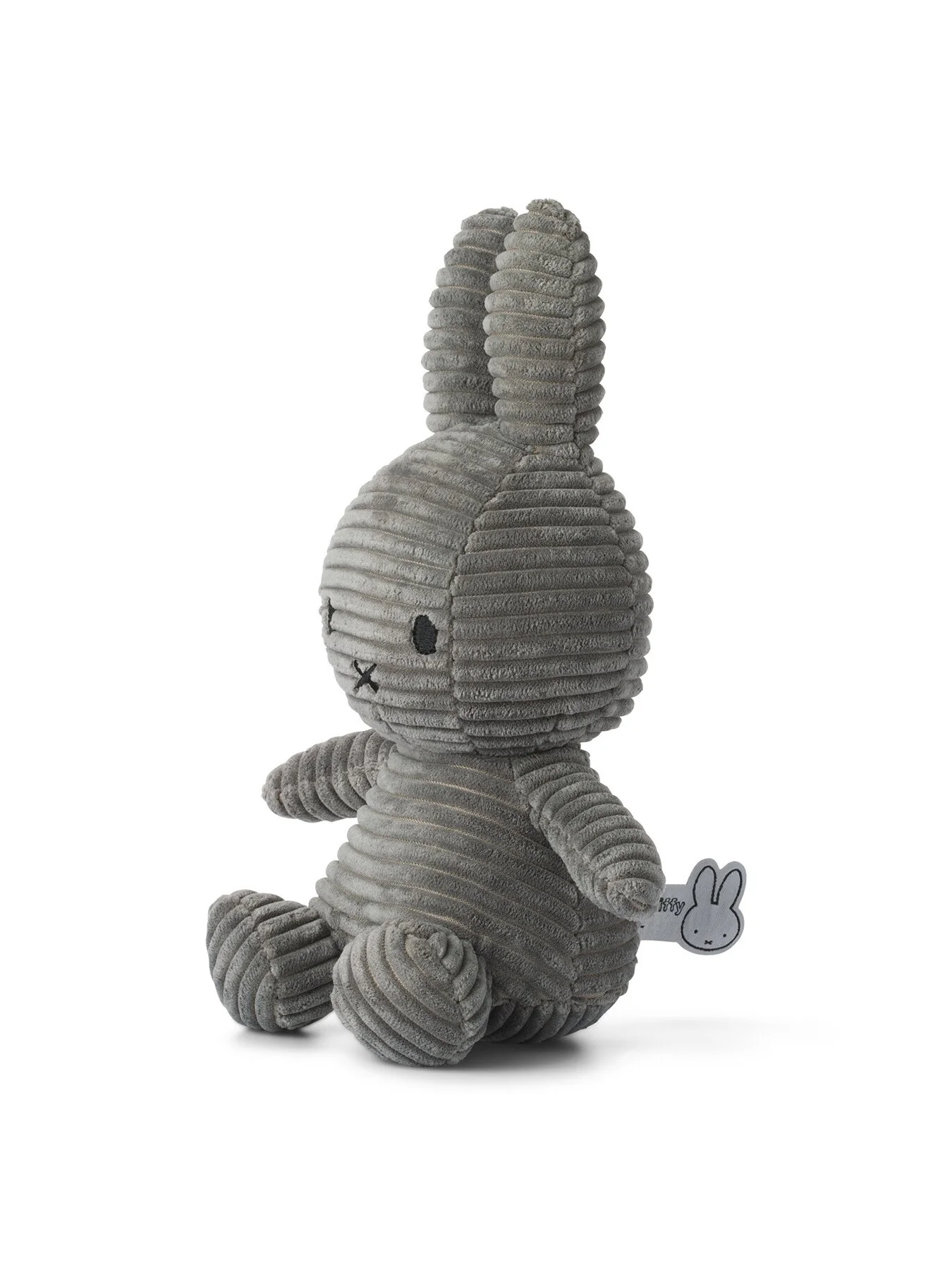 Miffy Corduroy Soft Toy Grey - Image 2